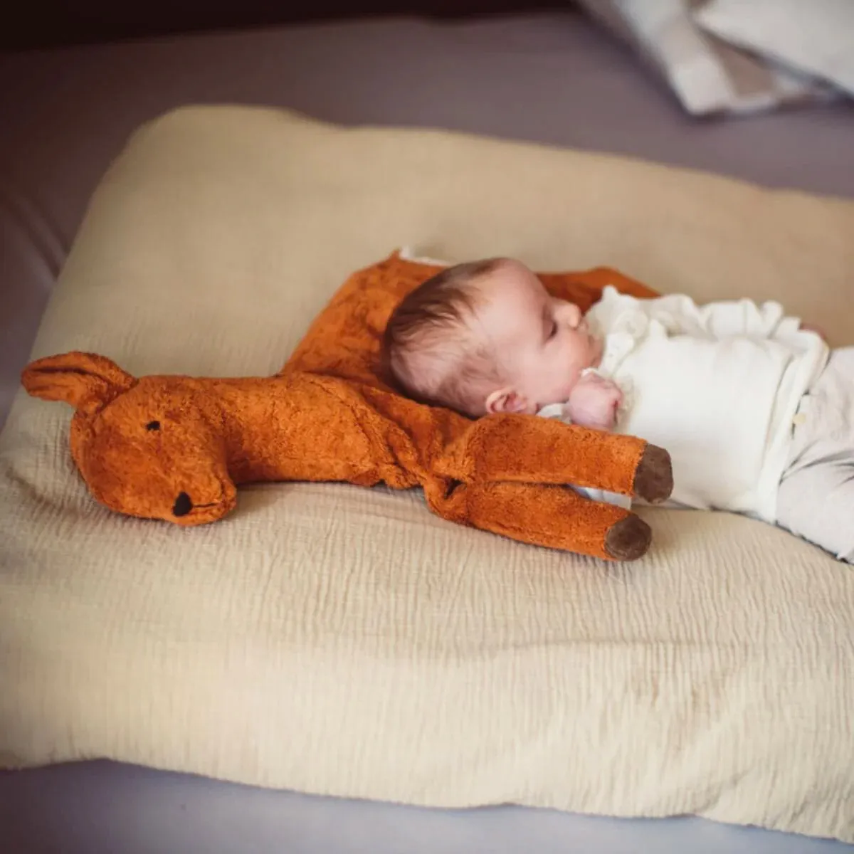 Cuddly Deer Toy/Heat Pack in Organic Cotton/Lambswool - Small
