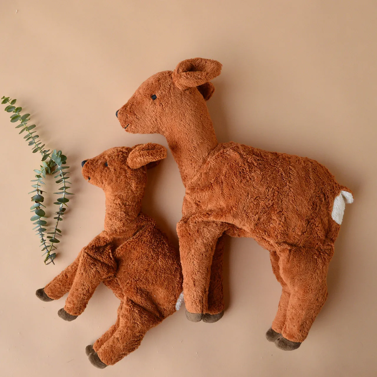 Cuddly Deer Toy/Heat Pack in Organic Cotton/Lambswool - Small