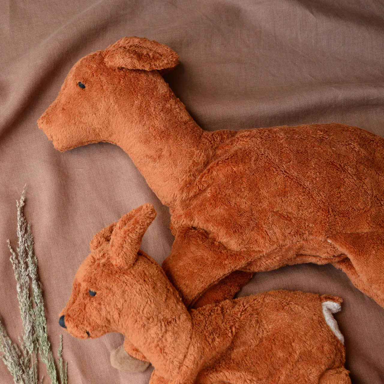 Cuddly Deer Toy/Heat Pack in Organic Cotton/Lambswool - Small