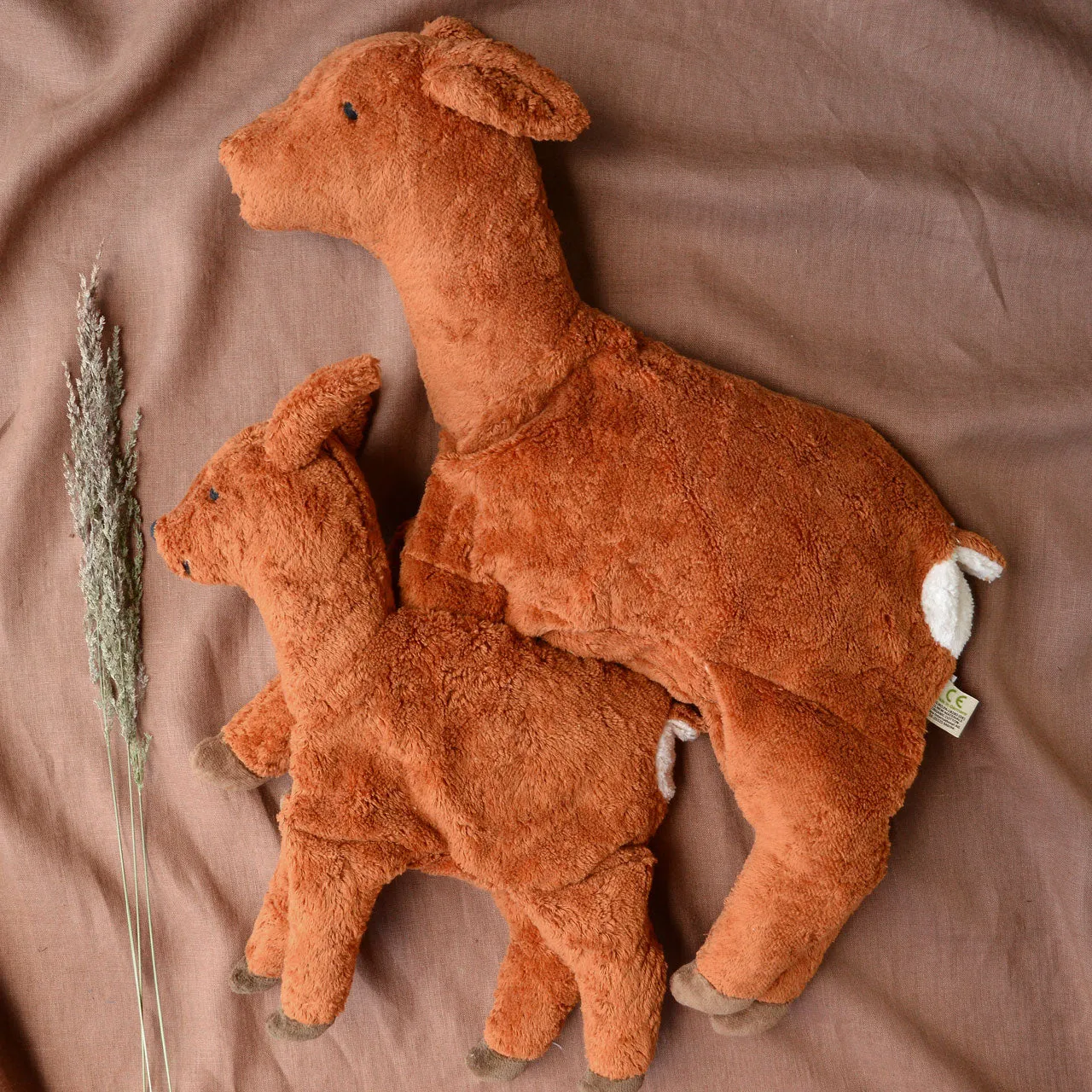 Cuddly Deer Toy/Heat Pack in Organic Cotton/Lambswool - Small