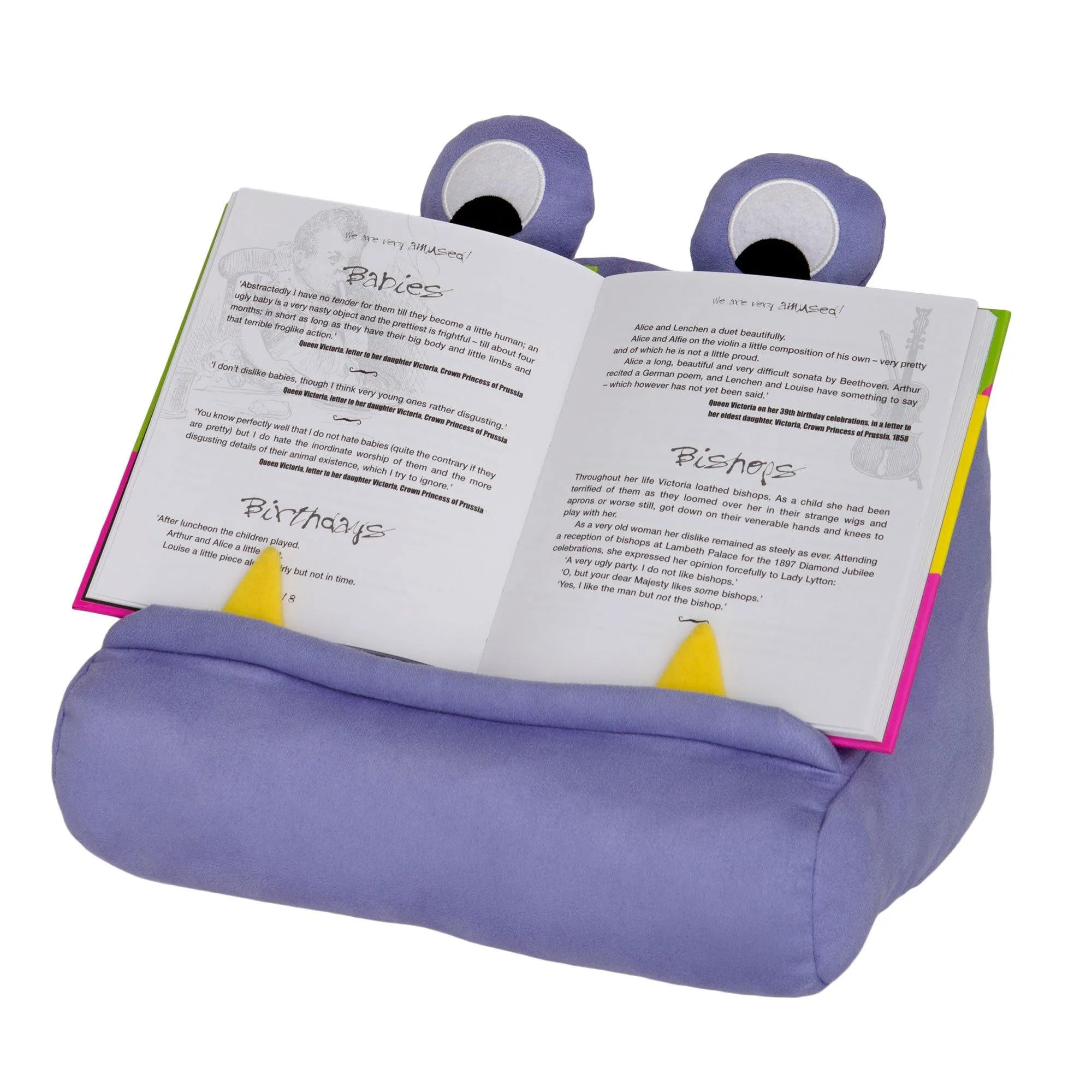 Cuddly Reader iPad, Tablet Stand and Book Holder (BookMonster Purple)