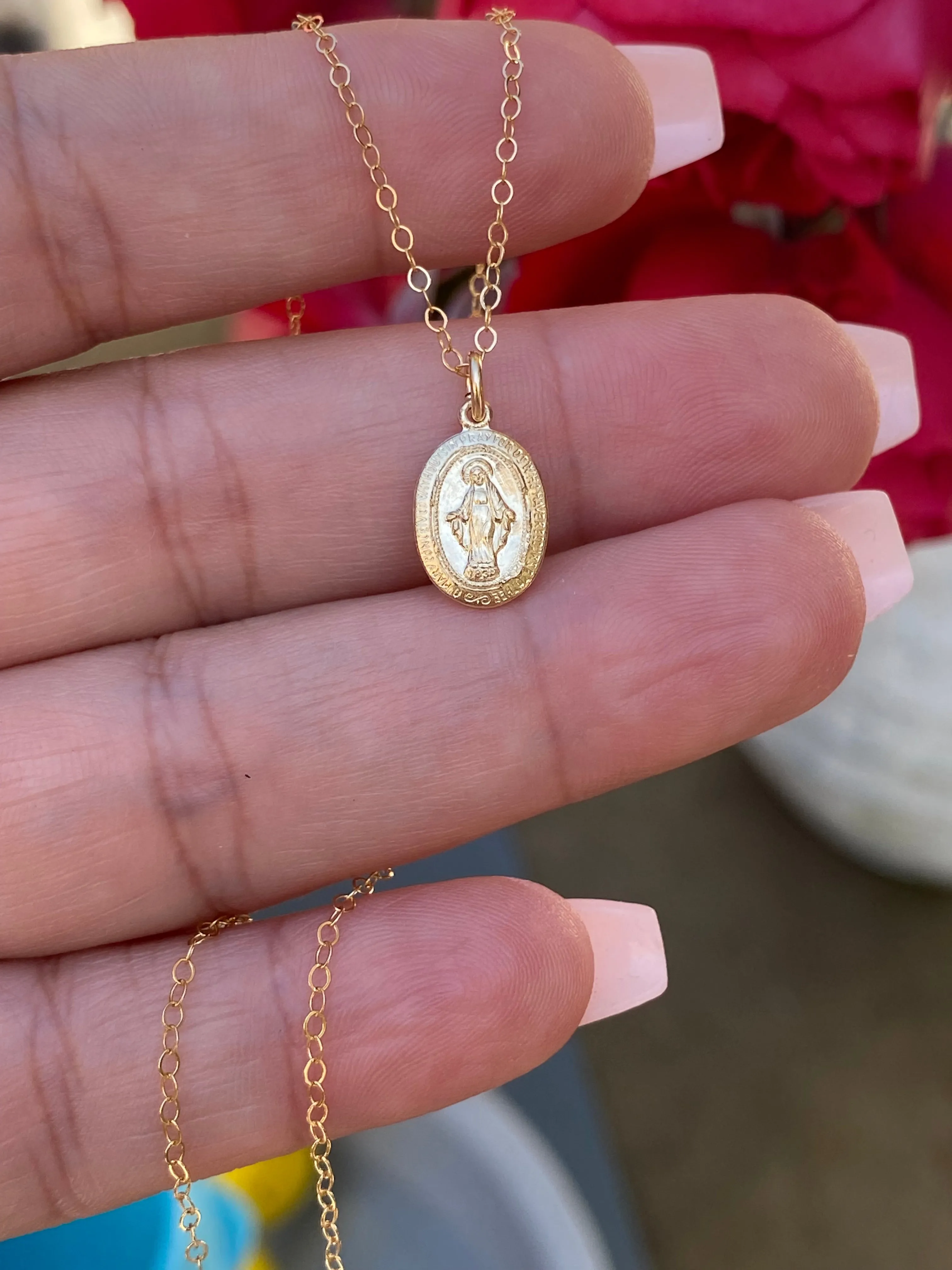 Dainty Miraculous Medal Necklace