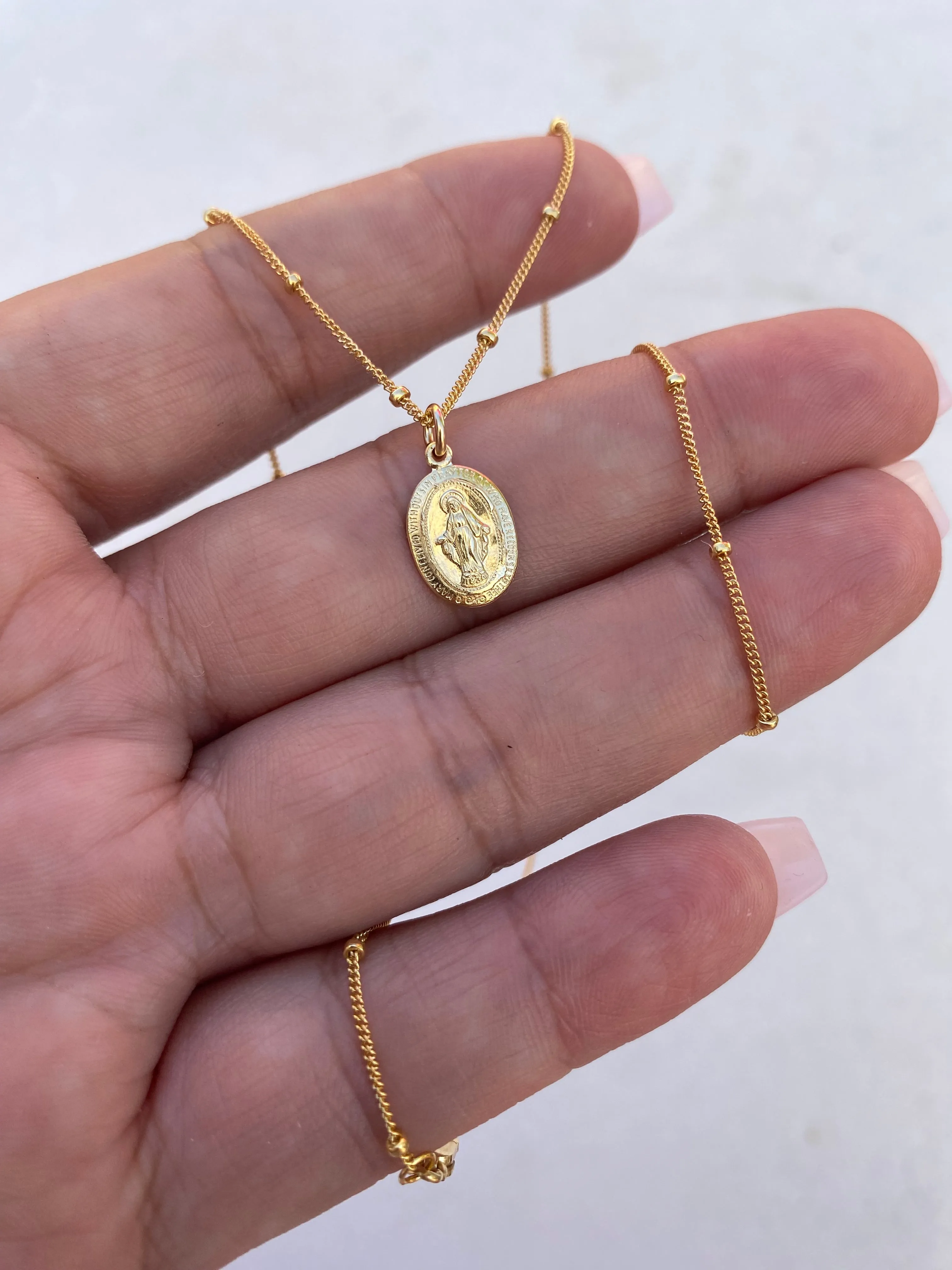 Dainty Miraculous Medal Necklace