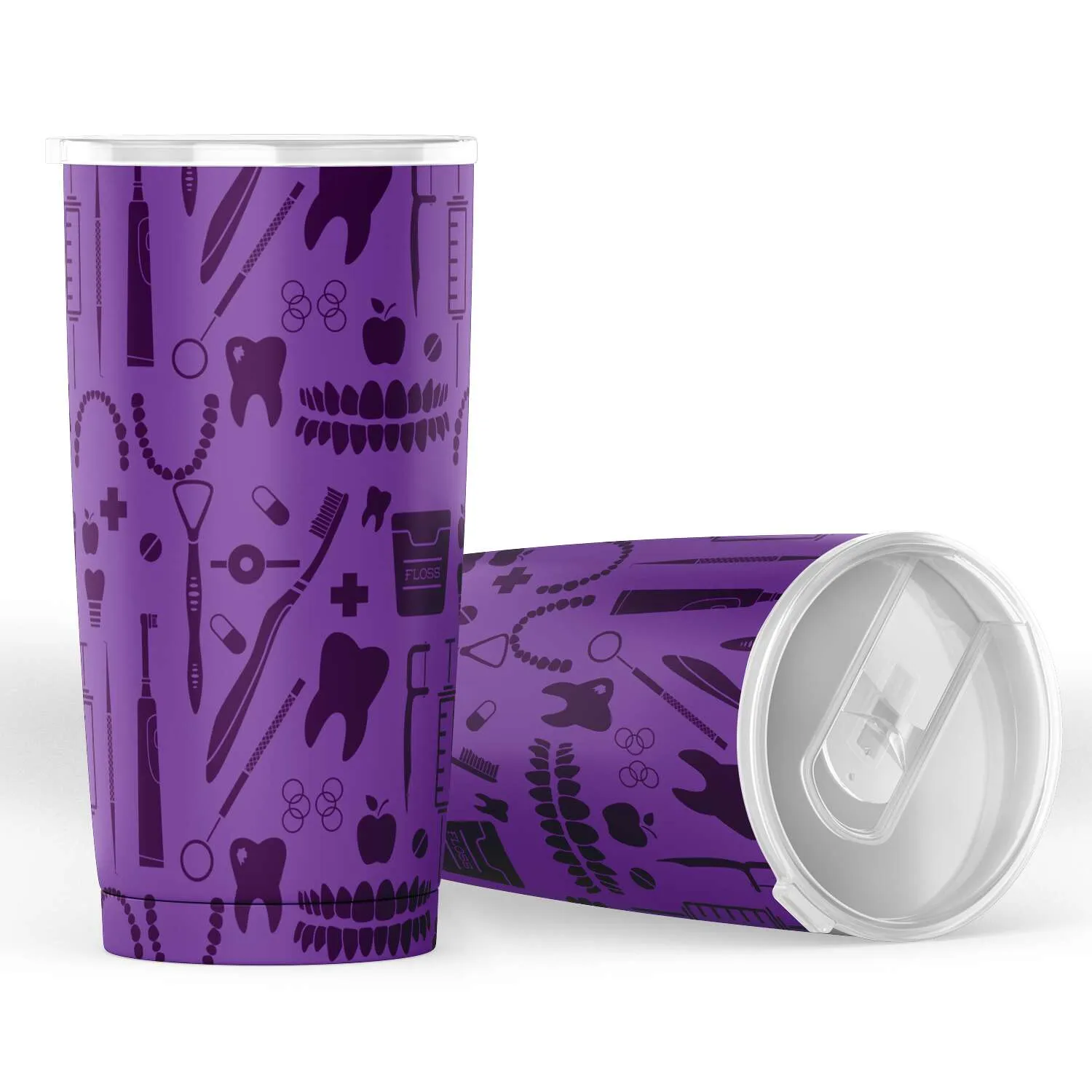 Dental Pattern Purple Tumbler