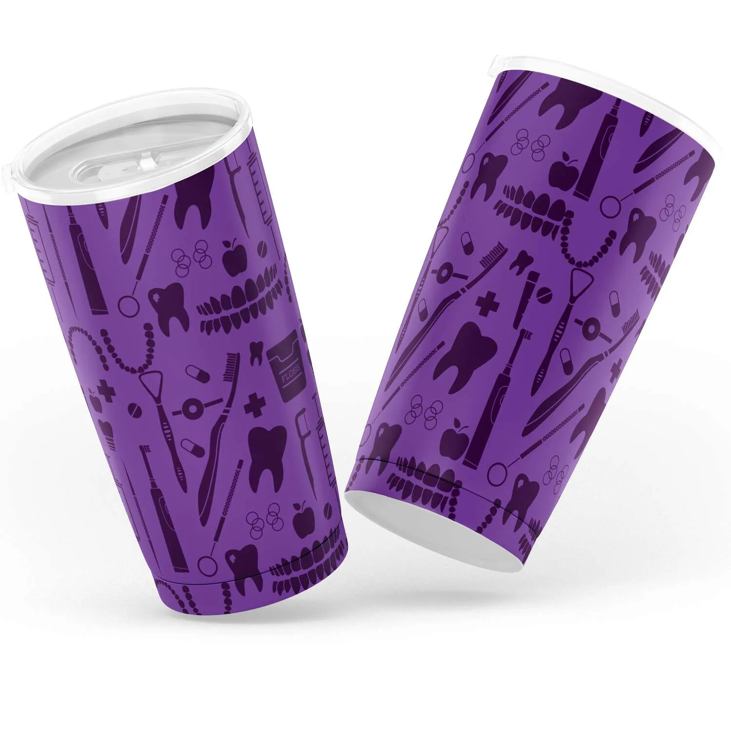 Dental Pattern Purple Tumbler
