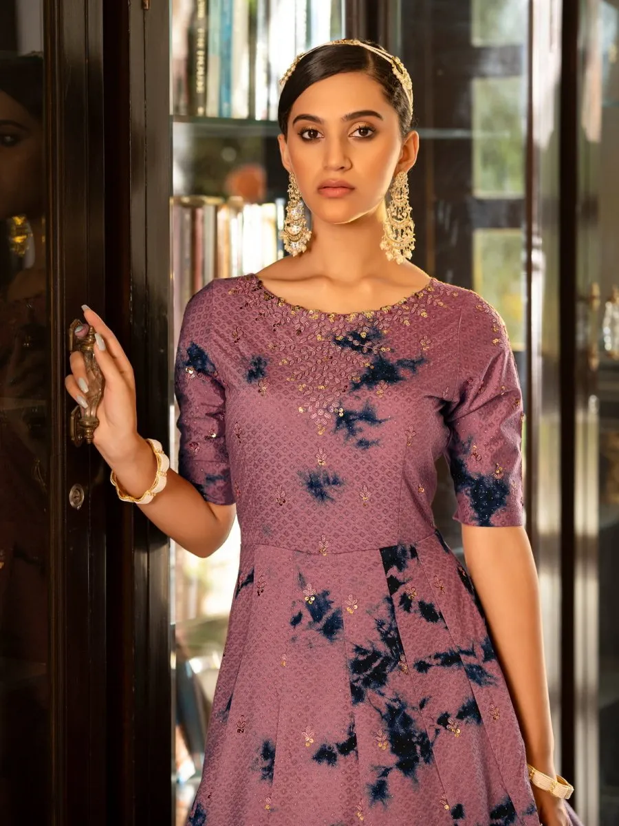 Dusty Cotton Partywear Gown