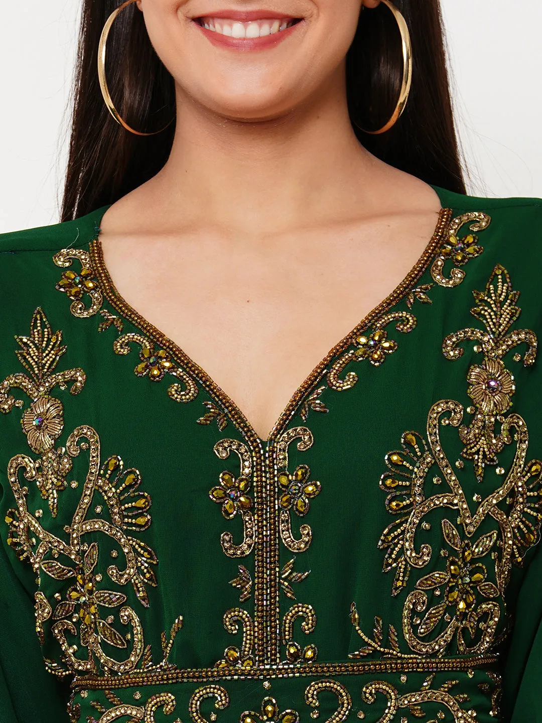 Embroidered Arabian Kaftan Designer Jalabiya