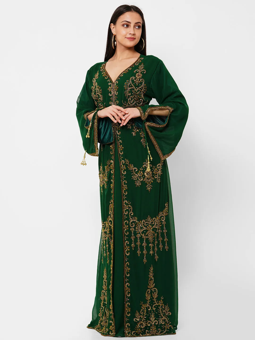 Embroidered Arabian Kaftan Designer Jalabiya