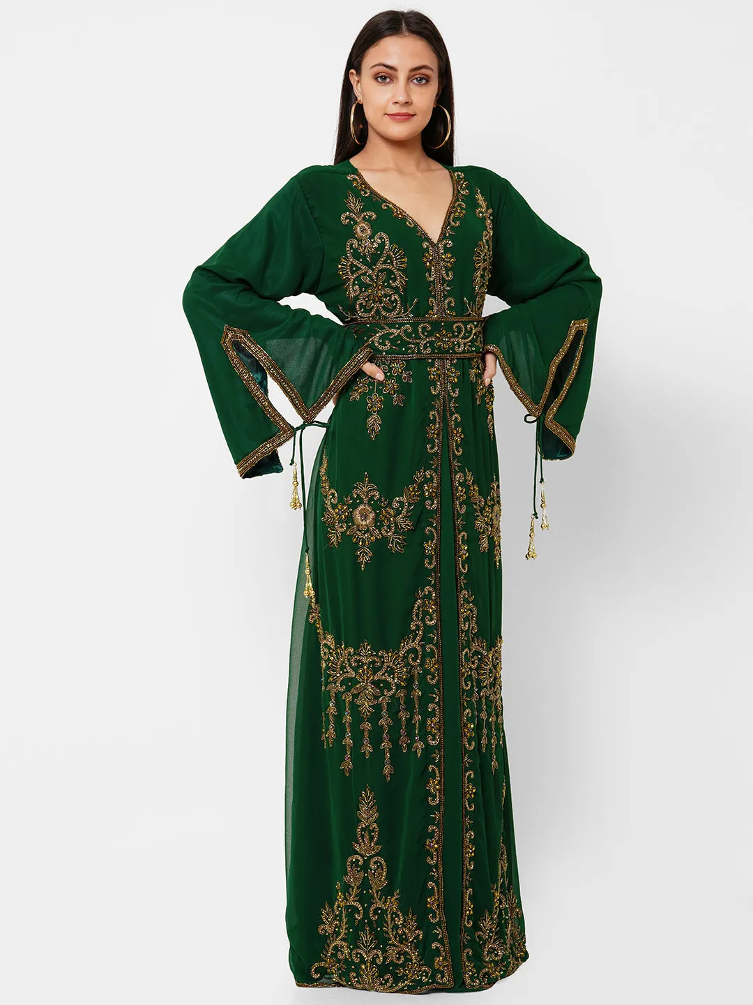 Embroidered Arabian Kaftan Designer Jalabiya