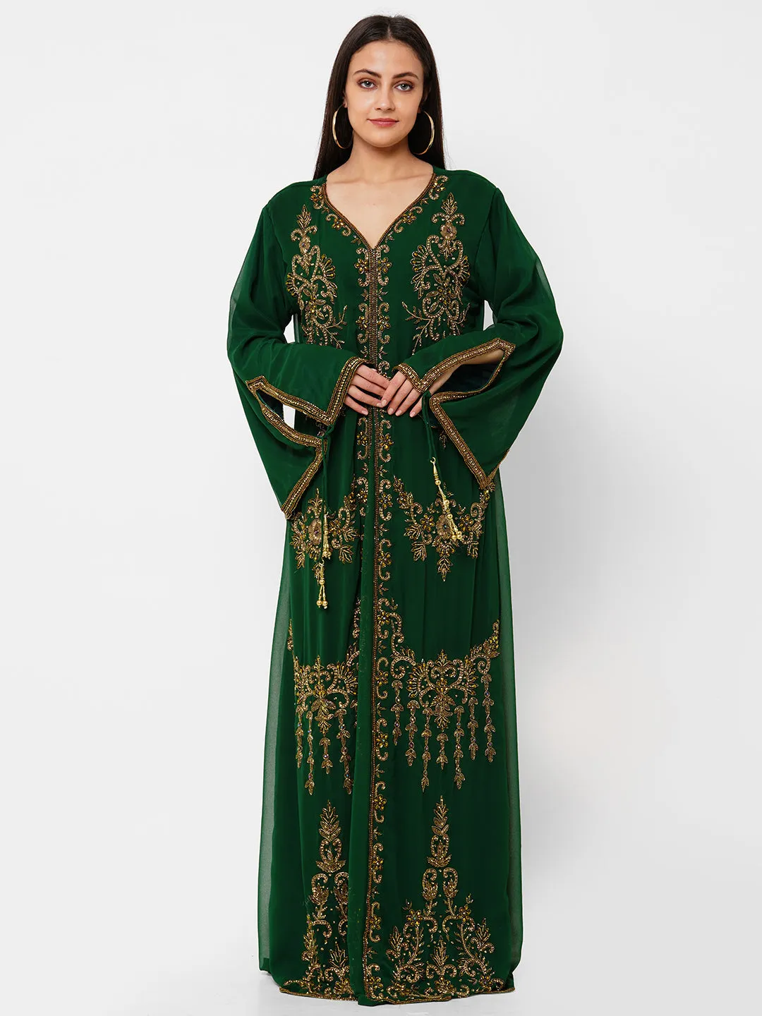 Embroidered Arabian Kaftan Designer Jalabiya