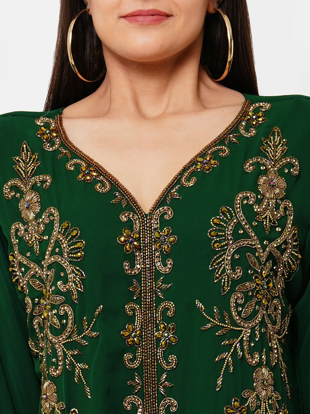 Embroidered Arabian Kaftan Designer Jalabiya