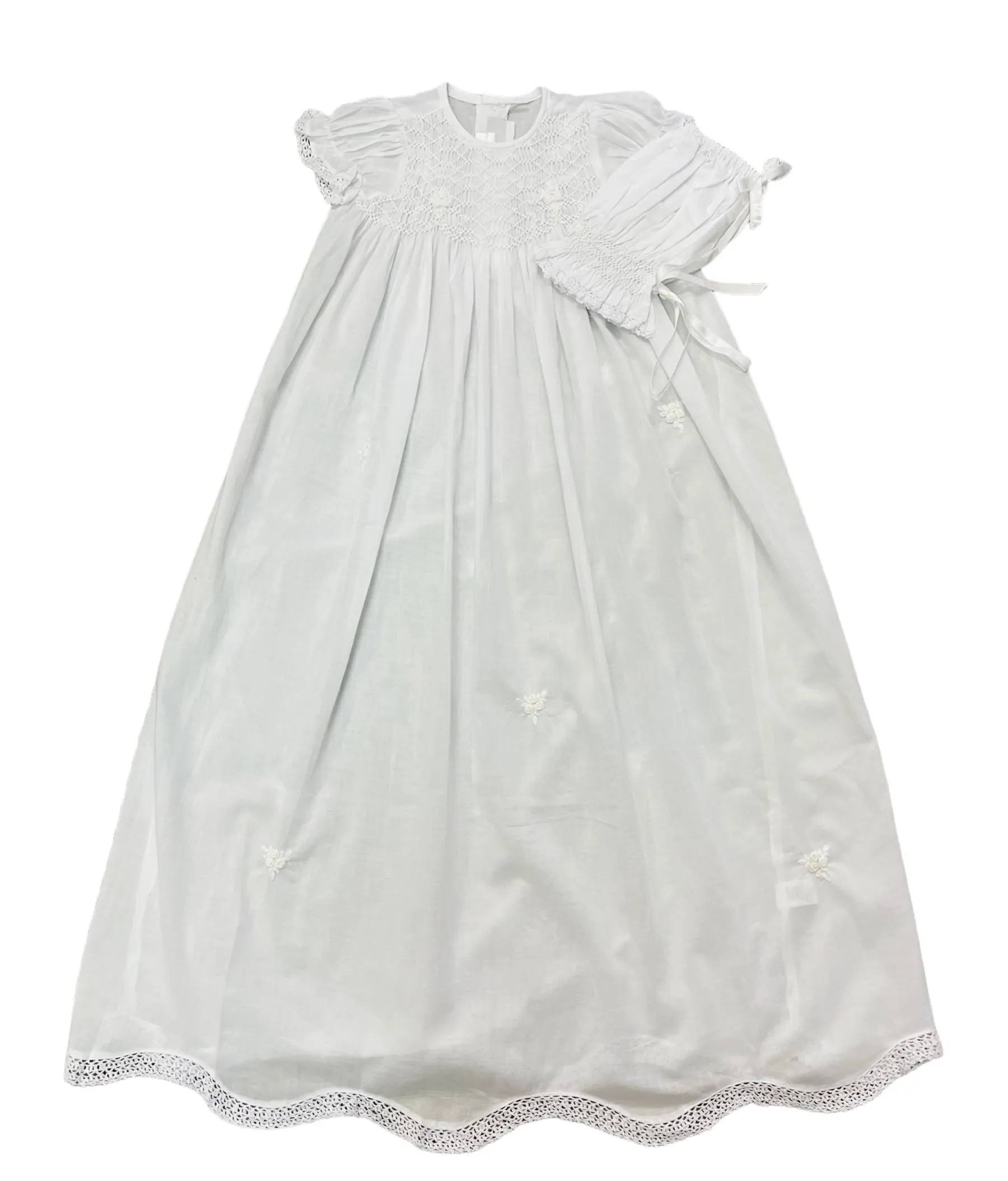 Embroidered Christening Gown and Bonnet