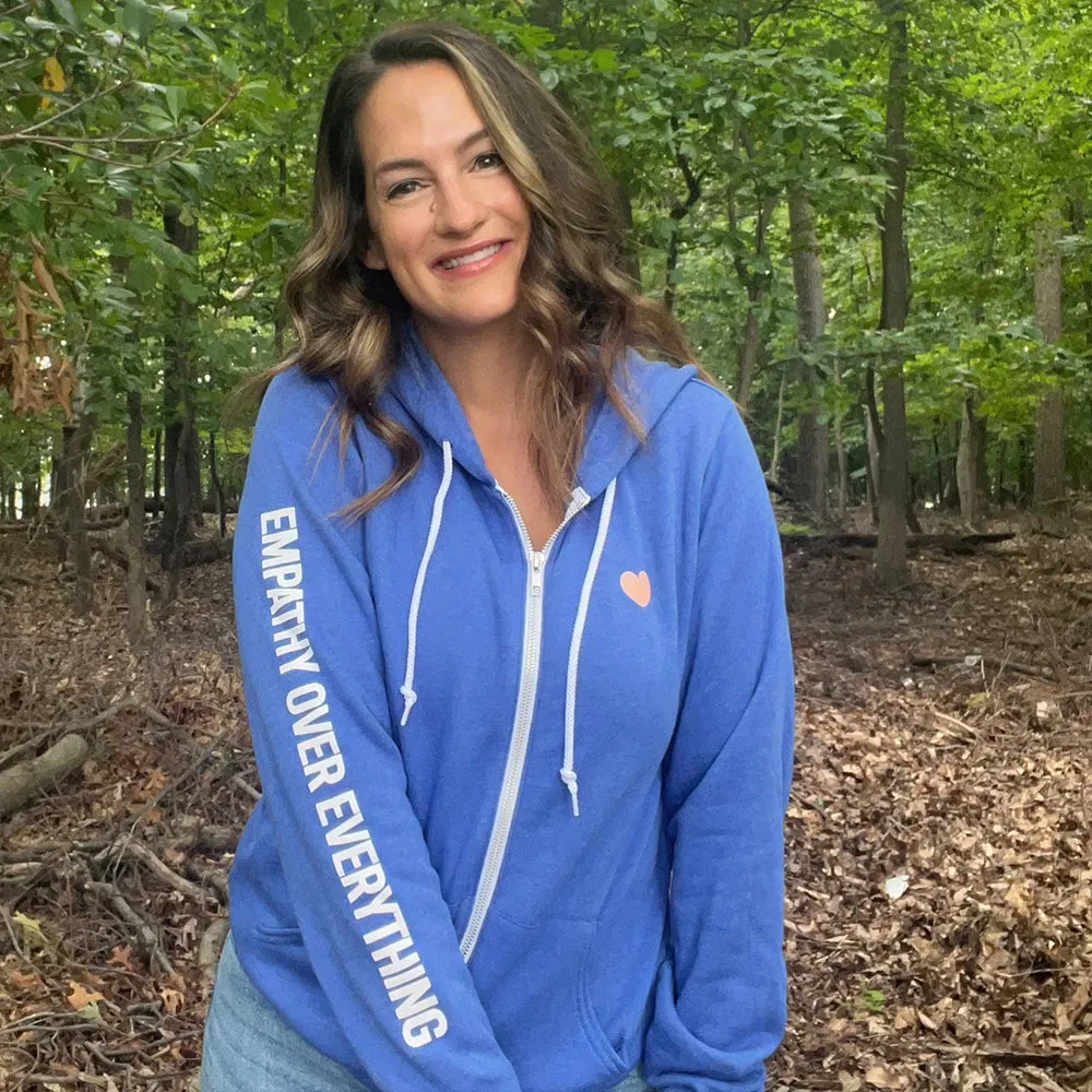 Empathy Over Everything Full Zip Fleece