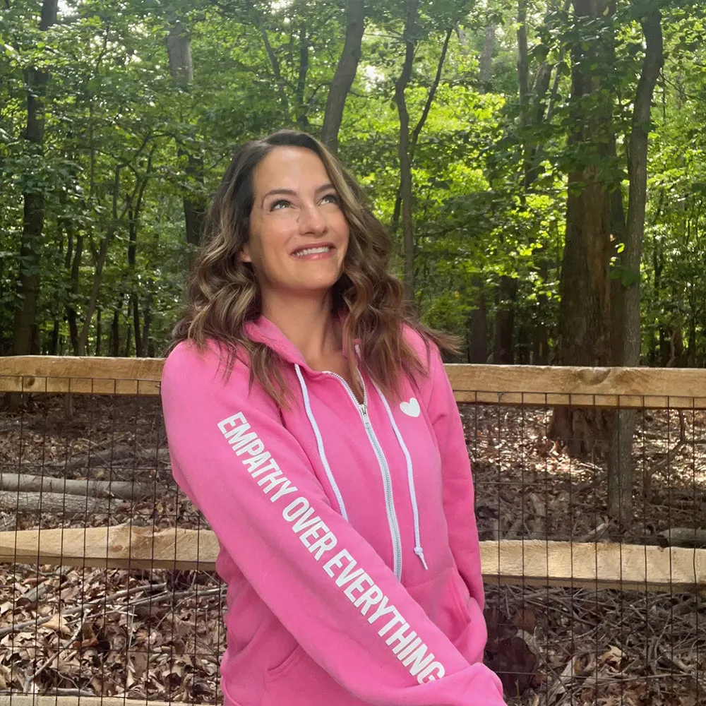 Empathy Over Everything Full Zip Fleece
