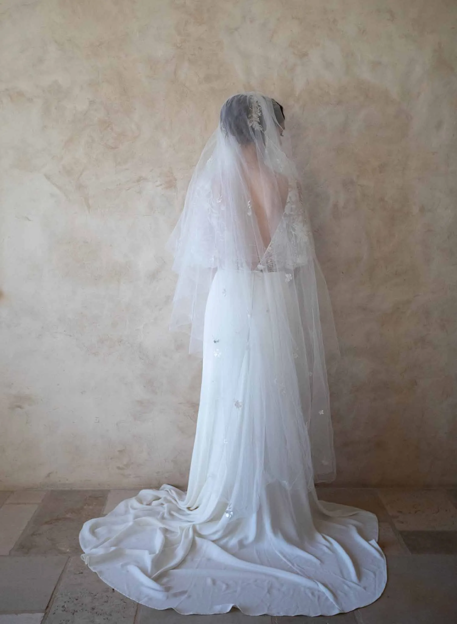 Floral beauty bridal embroidered veil - Style #2067