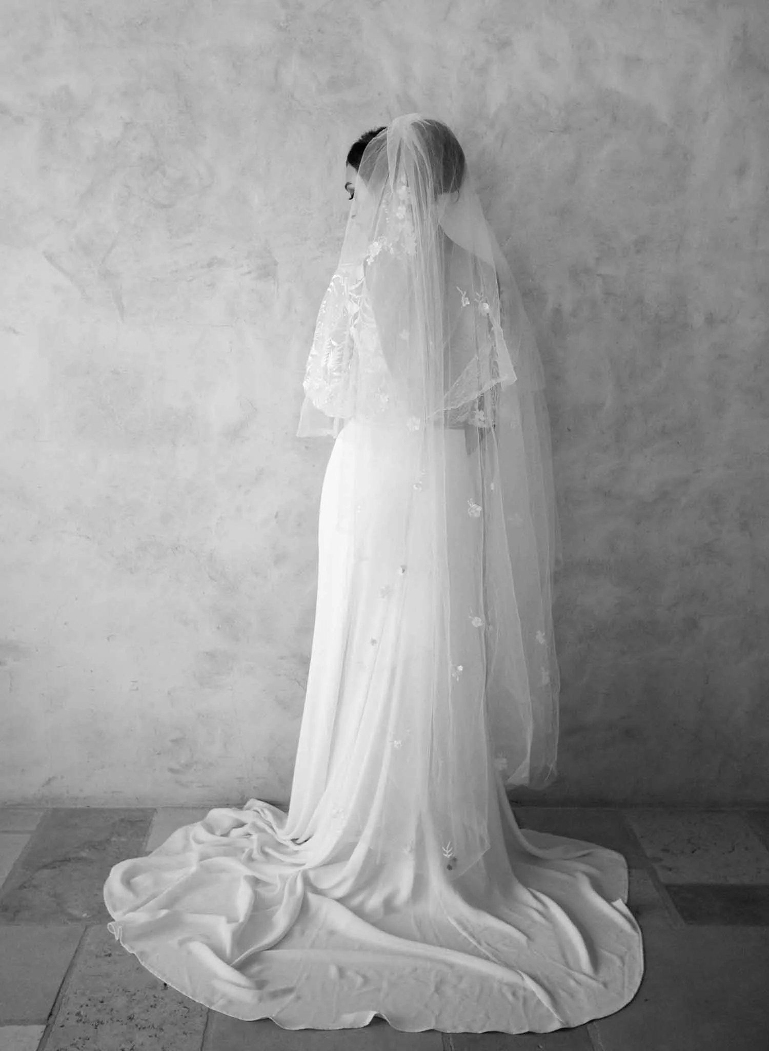 Floral beauty bridal embroidered veil - Style #2067