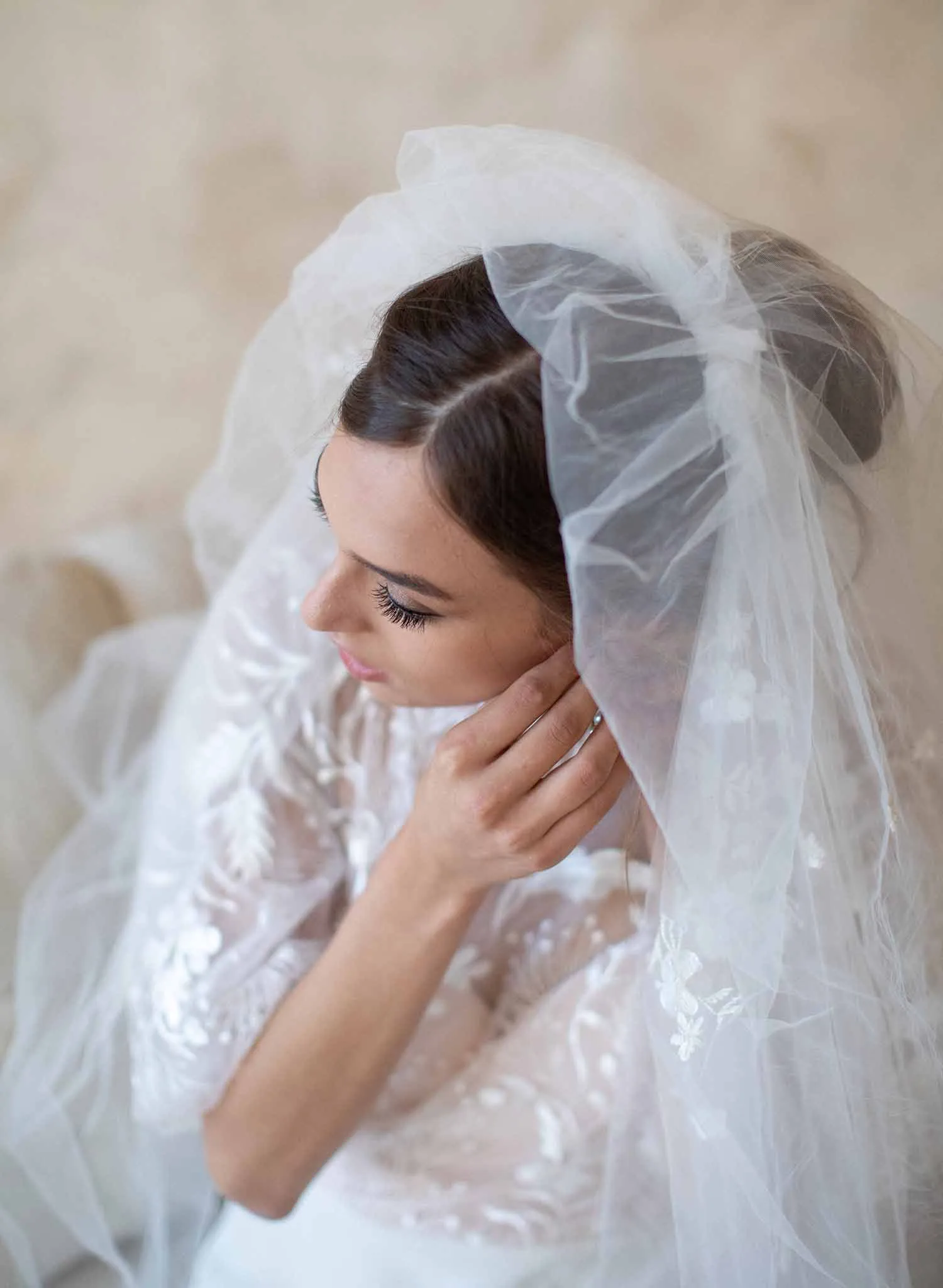 Floral beauty bridal embroidered veil - Style #2067