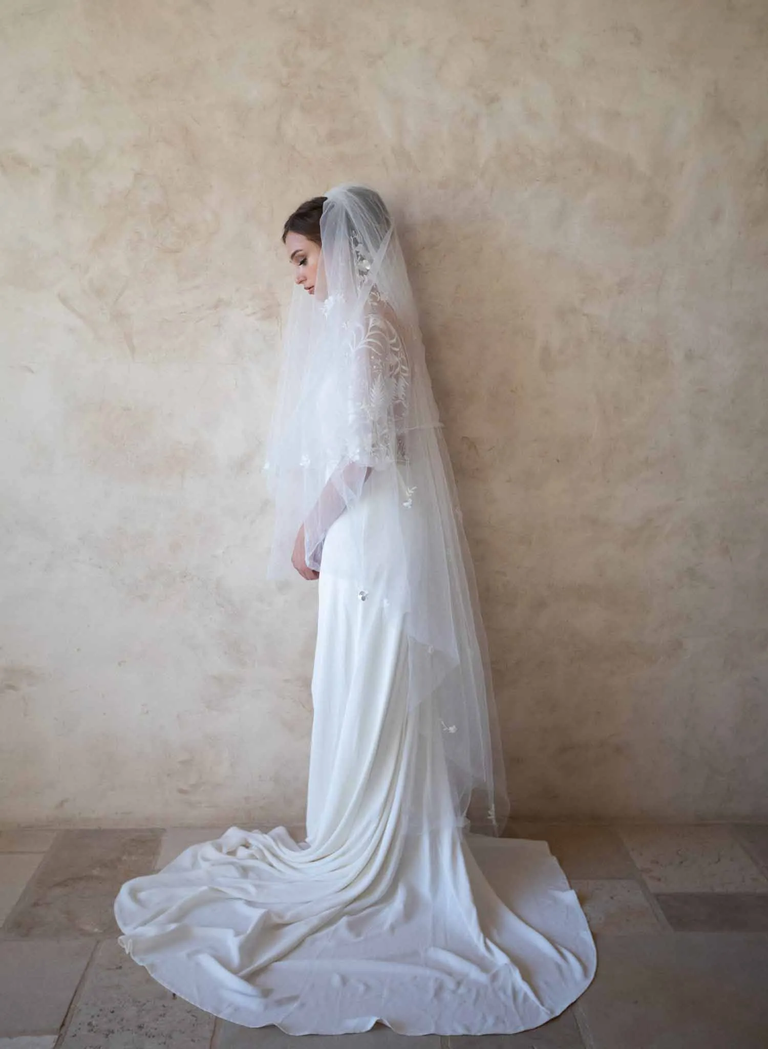 Floral beauty bridal embroidered veil - Style #2067