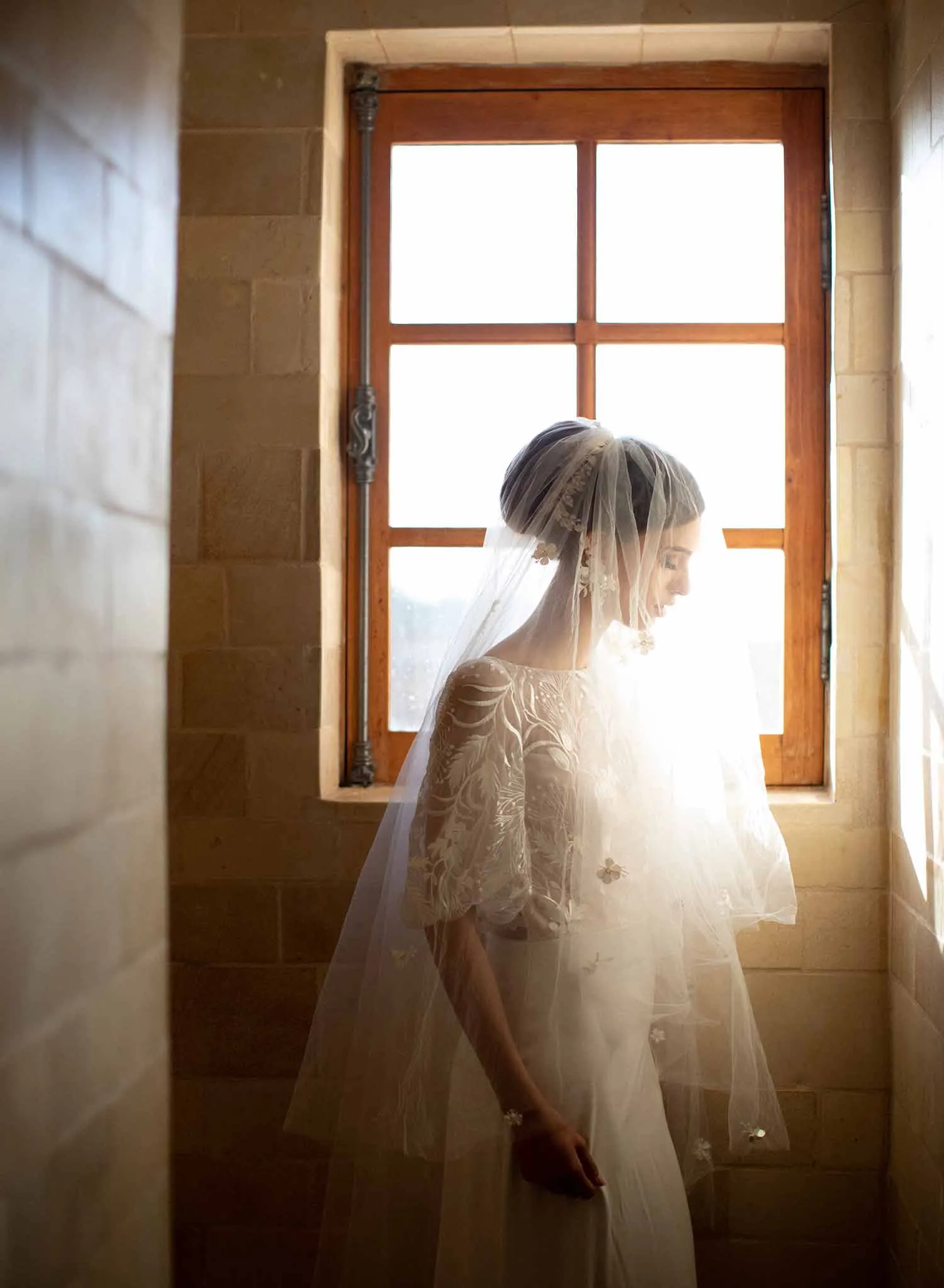 Floral beauty bridal embroidered veil - Style #2067