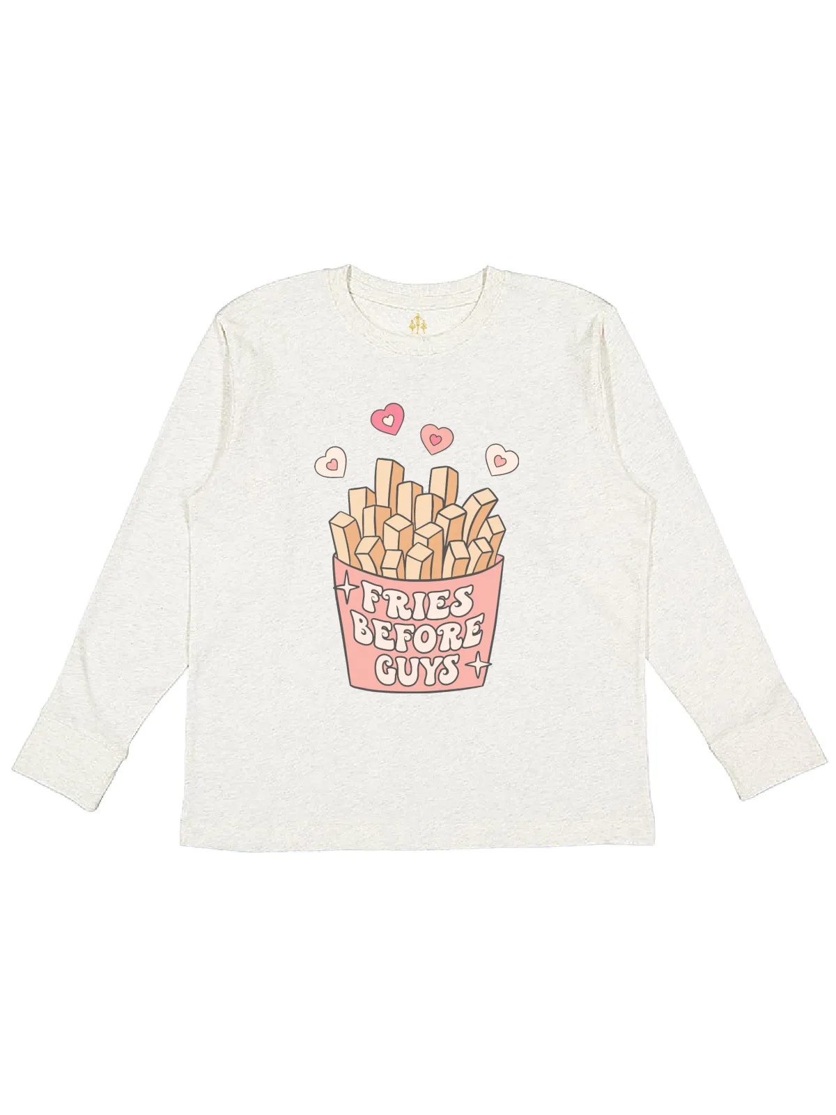 Fries Before Guys Kids Valentine's Day Shirt