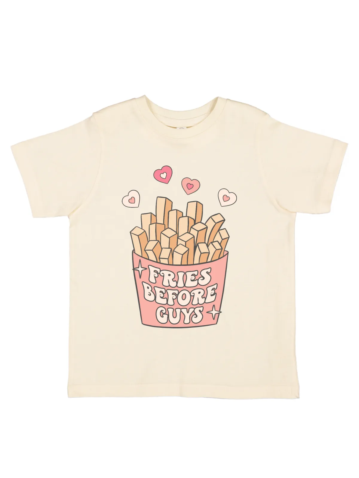 Fries Before Guys Kids Valentine's Day Shirt