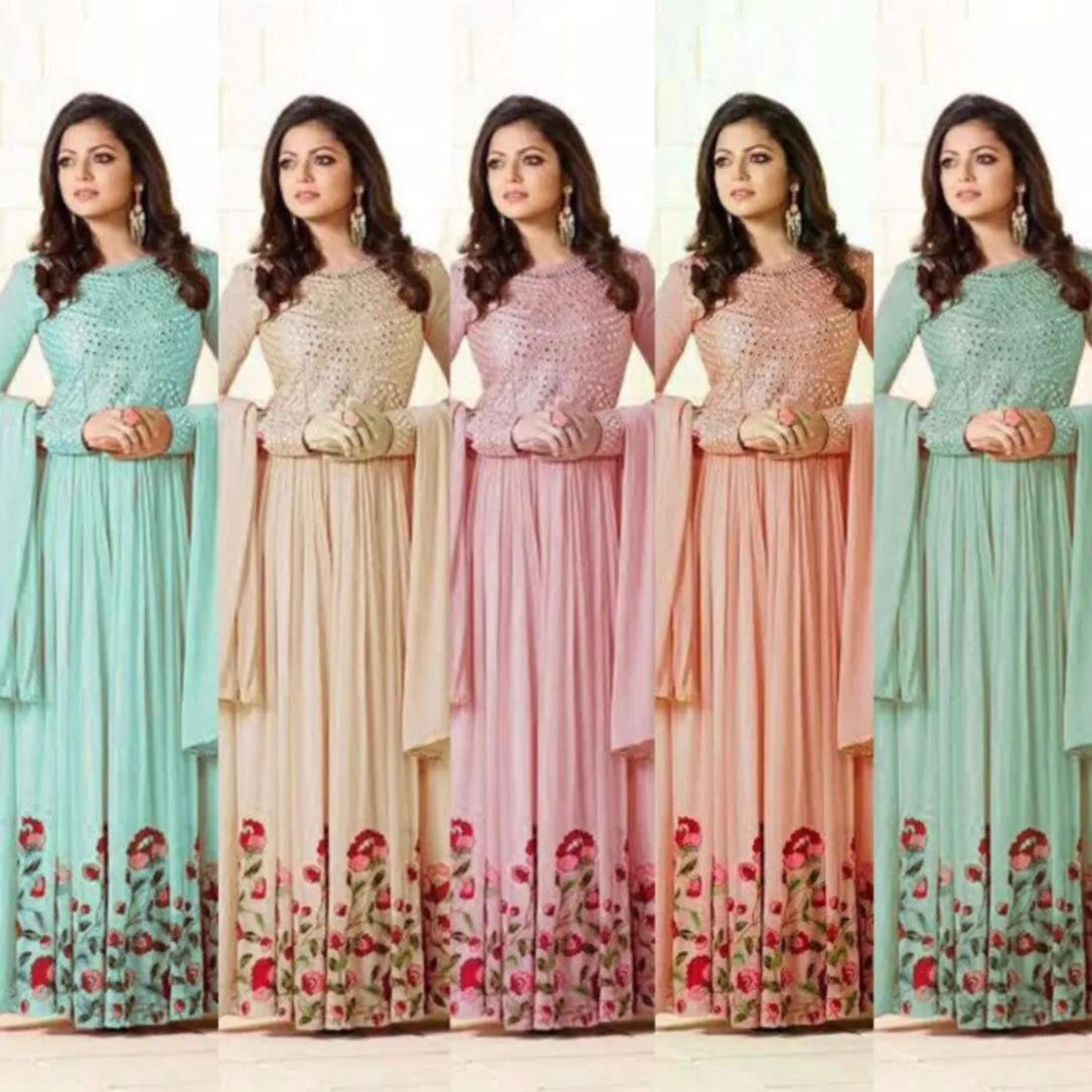 Gown 7963 Flared Dress Drashti Dhami Bollywood Salwar Kameez Shieno Sarees