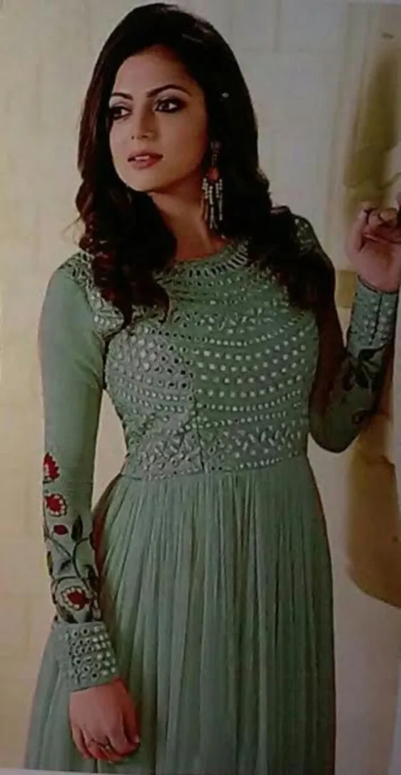 Gown 7963 Flared Dress Drashti Dhami Bollywood Salwar Kameez Shieno Sarees