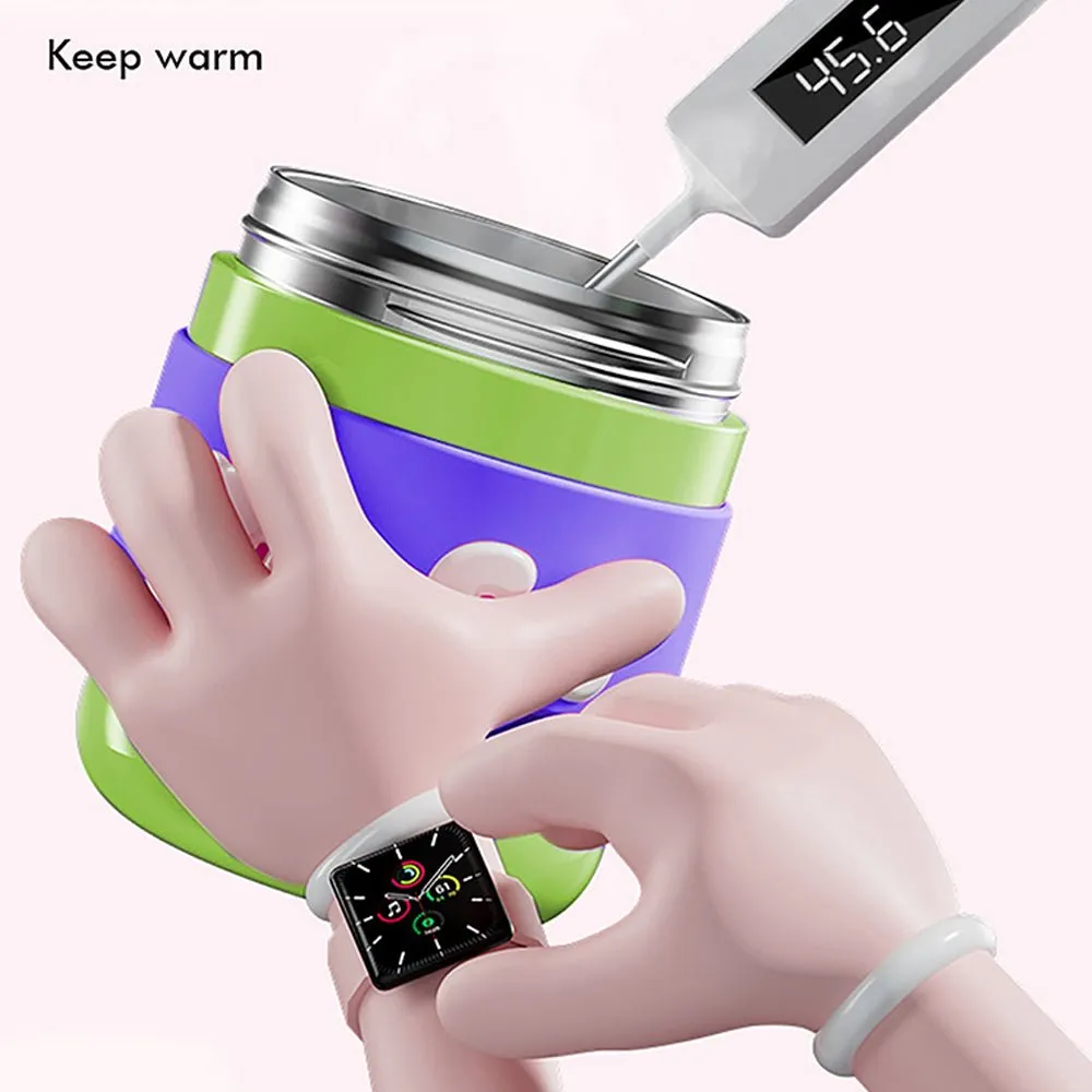 Green & Purple 2 way Lid Style Moco Kids Water, 600 ml