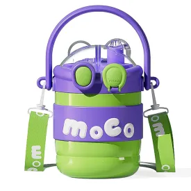 Green & Purple 2 way Lid Style Moco Kids Water, 600 ml