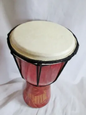 Handmade 10" Wood Carved BIRD DJEMBE Skin DRUM Circle PERCUSSION MUSIC Africa