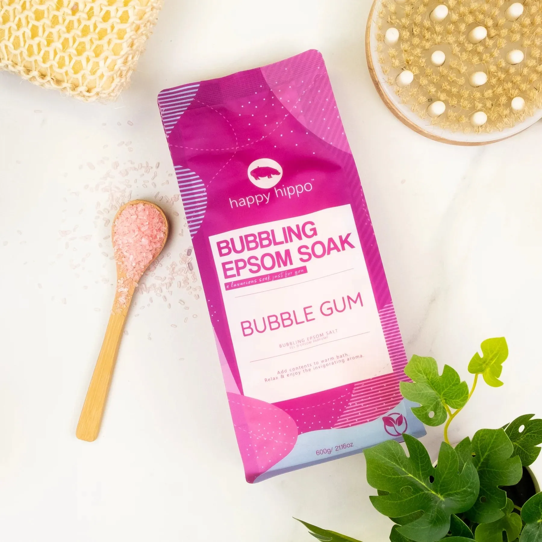 Happy Hippo Bubbling Epson Soak - Bubblegum