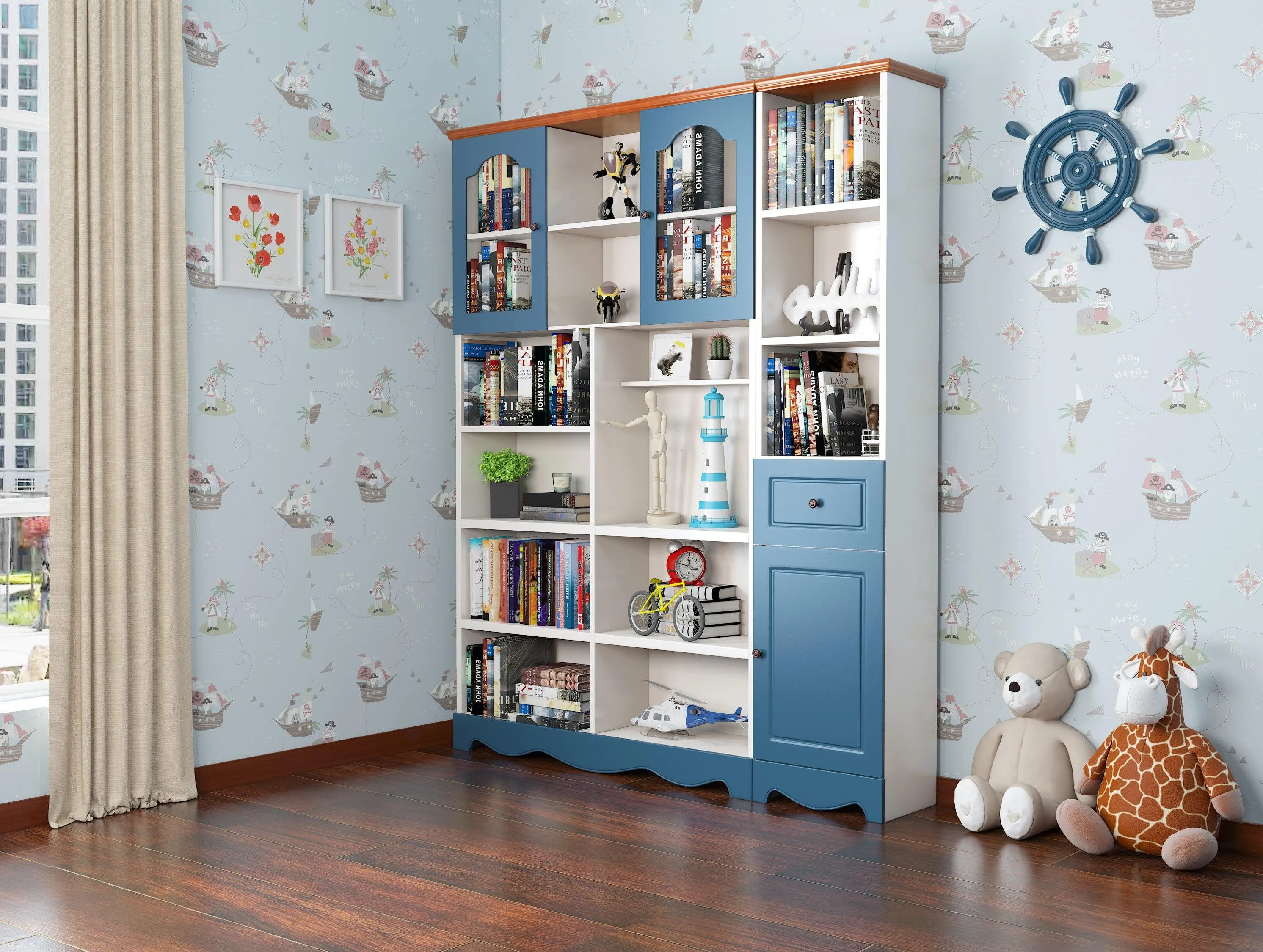 HB Rooms Broncos Bookcase (8830#)