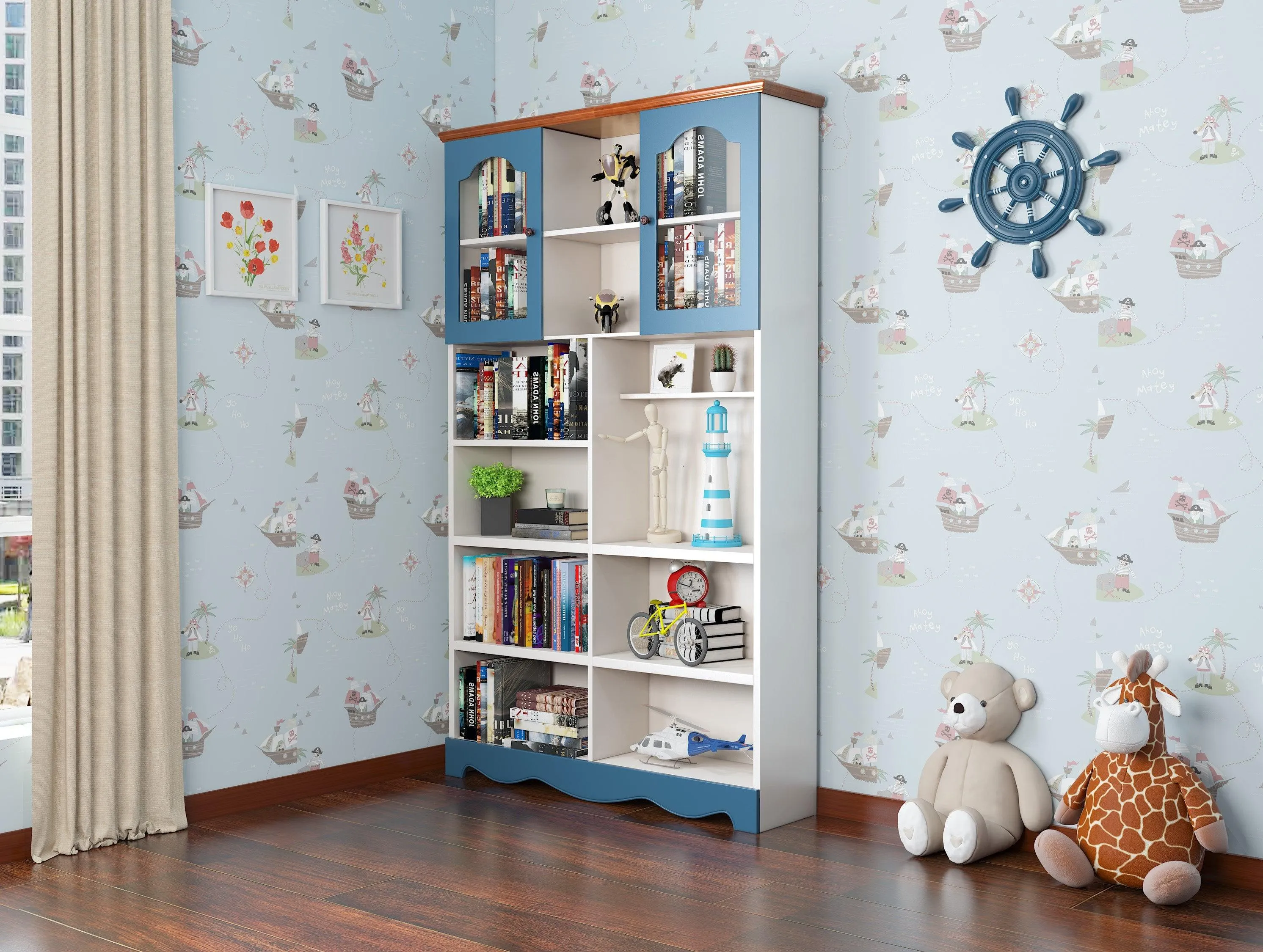HB Rooms Broncos Bookcase (8830#)