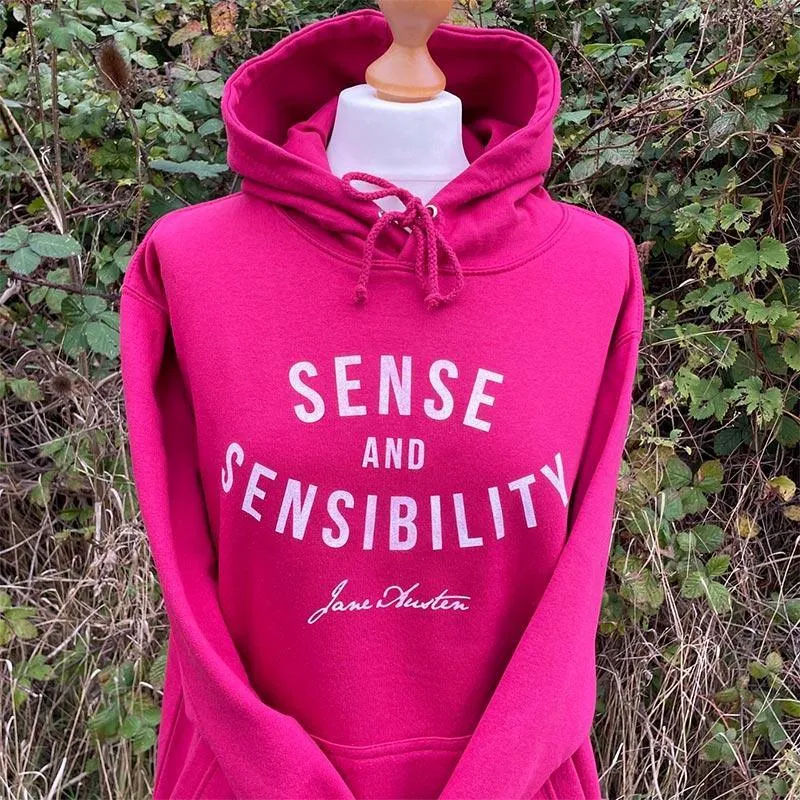 Jane Austen Sense And Sensibility Hoodie in Pink