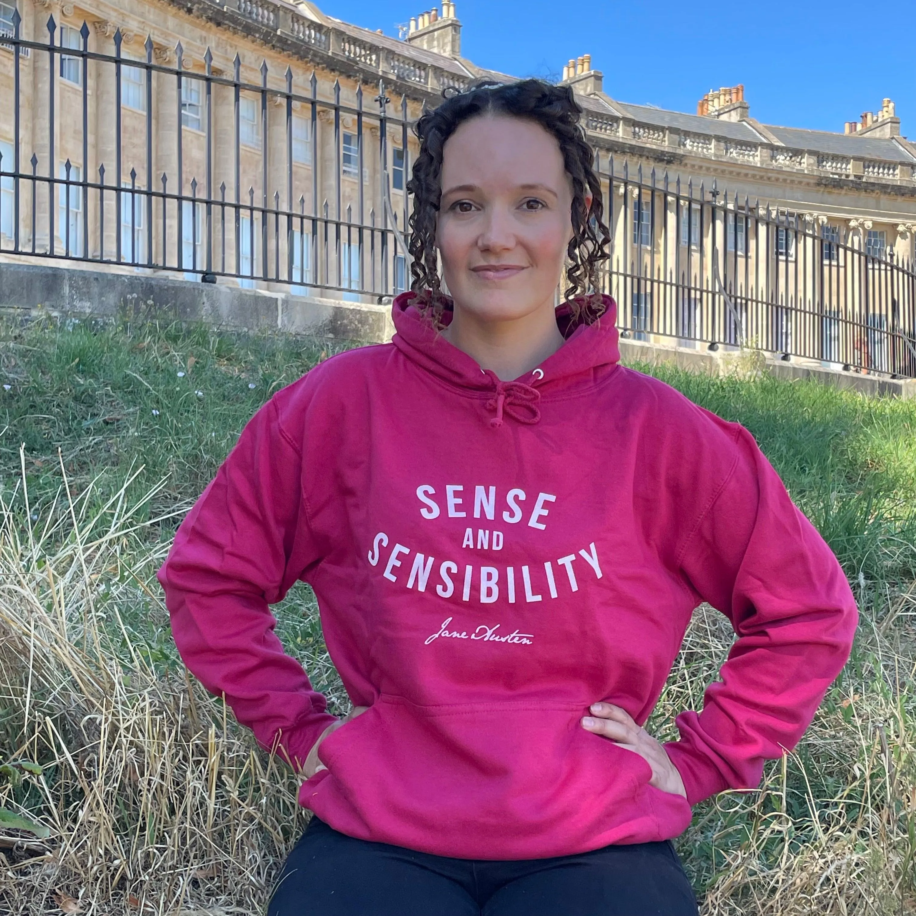 Jane Austen Sense And Sensibility Hoodie in Pink