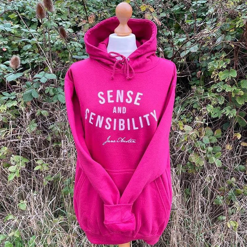 Jane Austen Sense And Sensibility Hoodie in Pink