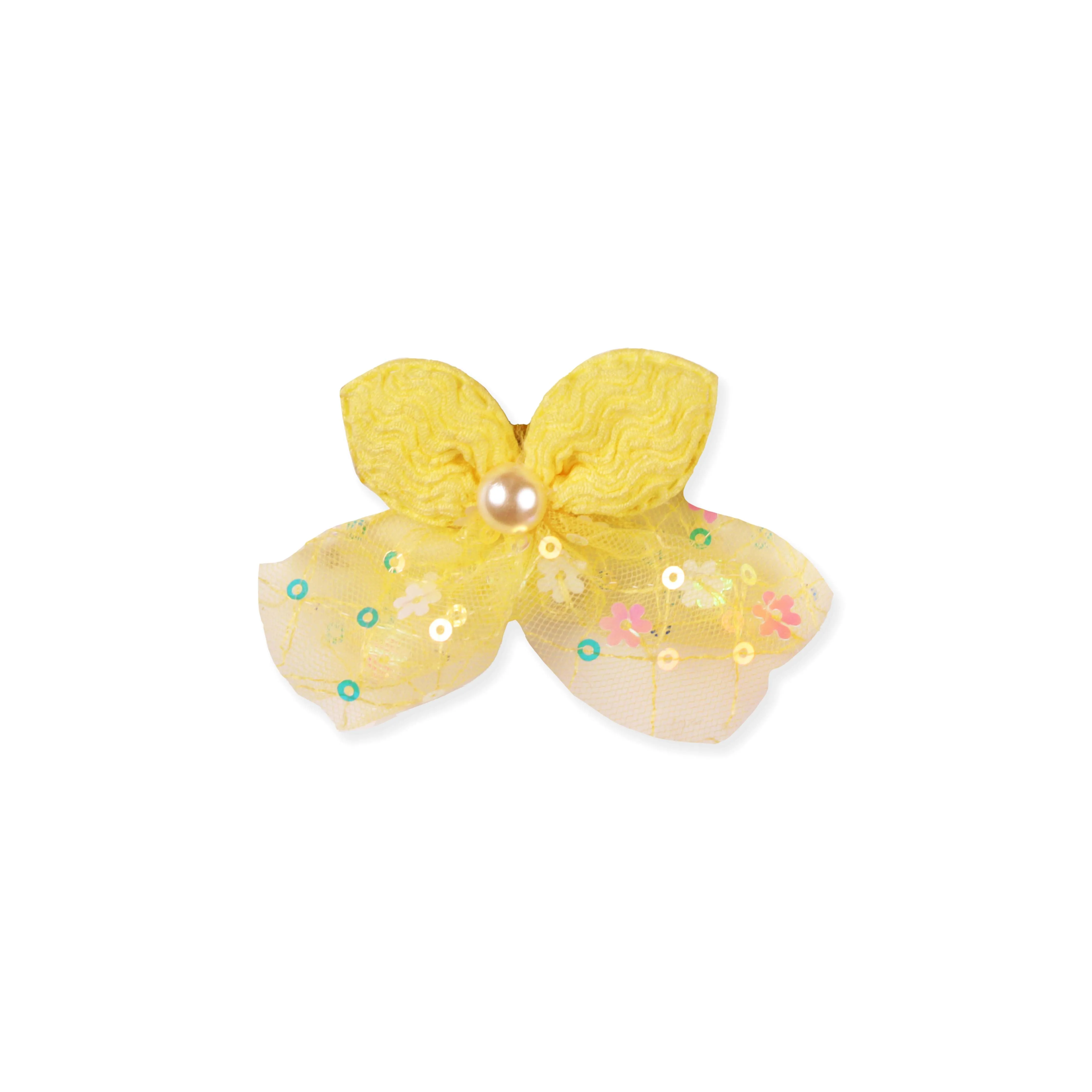 Kicks & Crawl - Banana Bows Hairclips -Pack of 4