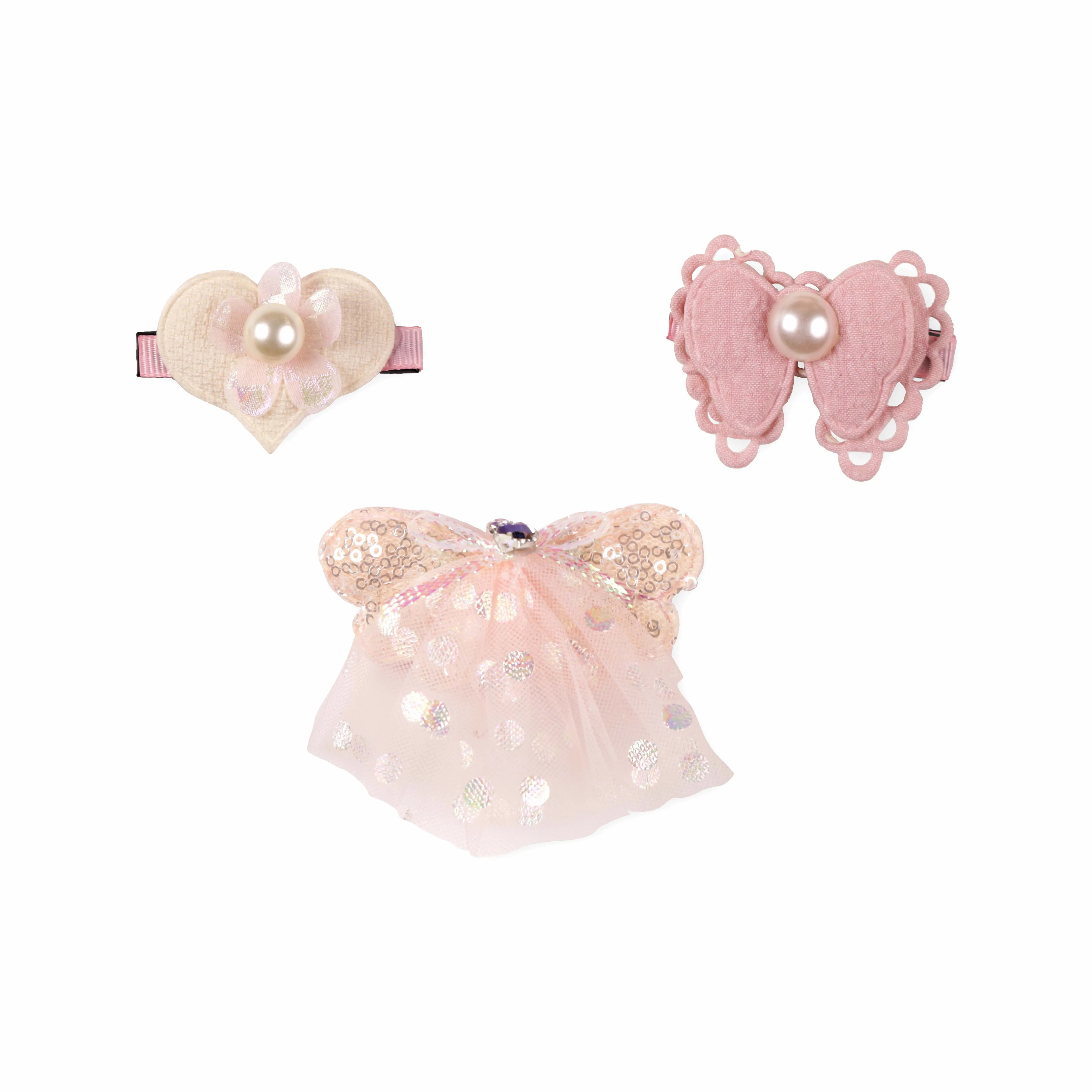 Kicks & Crawl - Princess Pastel Hairclips -Pack of 3