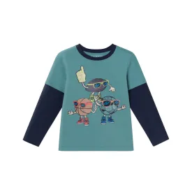 Kids Blue/Navy Jersey Twofer Graphic Tee | Sports Fan