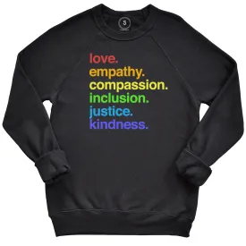 'Kindness Is' Pride Crewneck Fleece