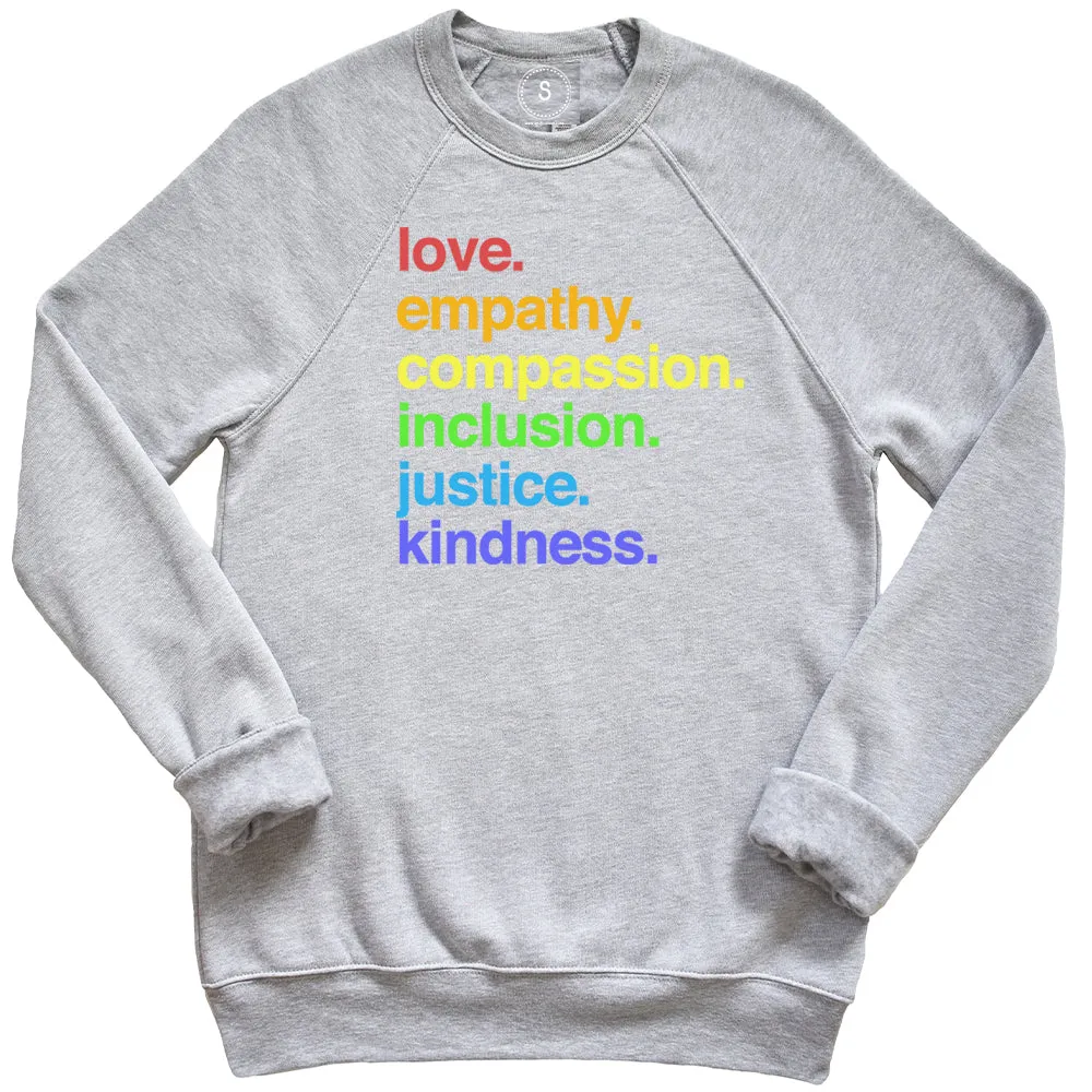 'Kindness Is' Pride Crewneck Fleece