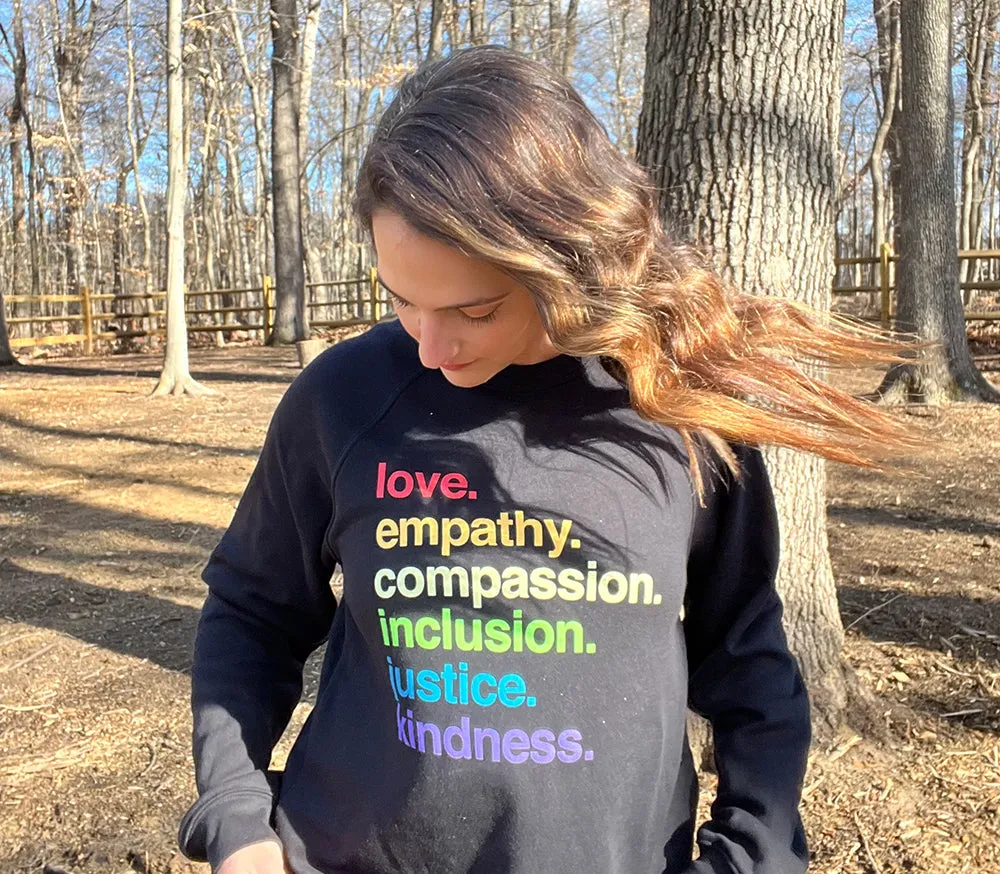 'Kindness Is' Pride Crewneck Fleece