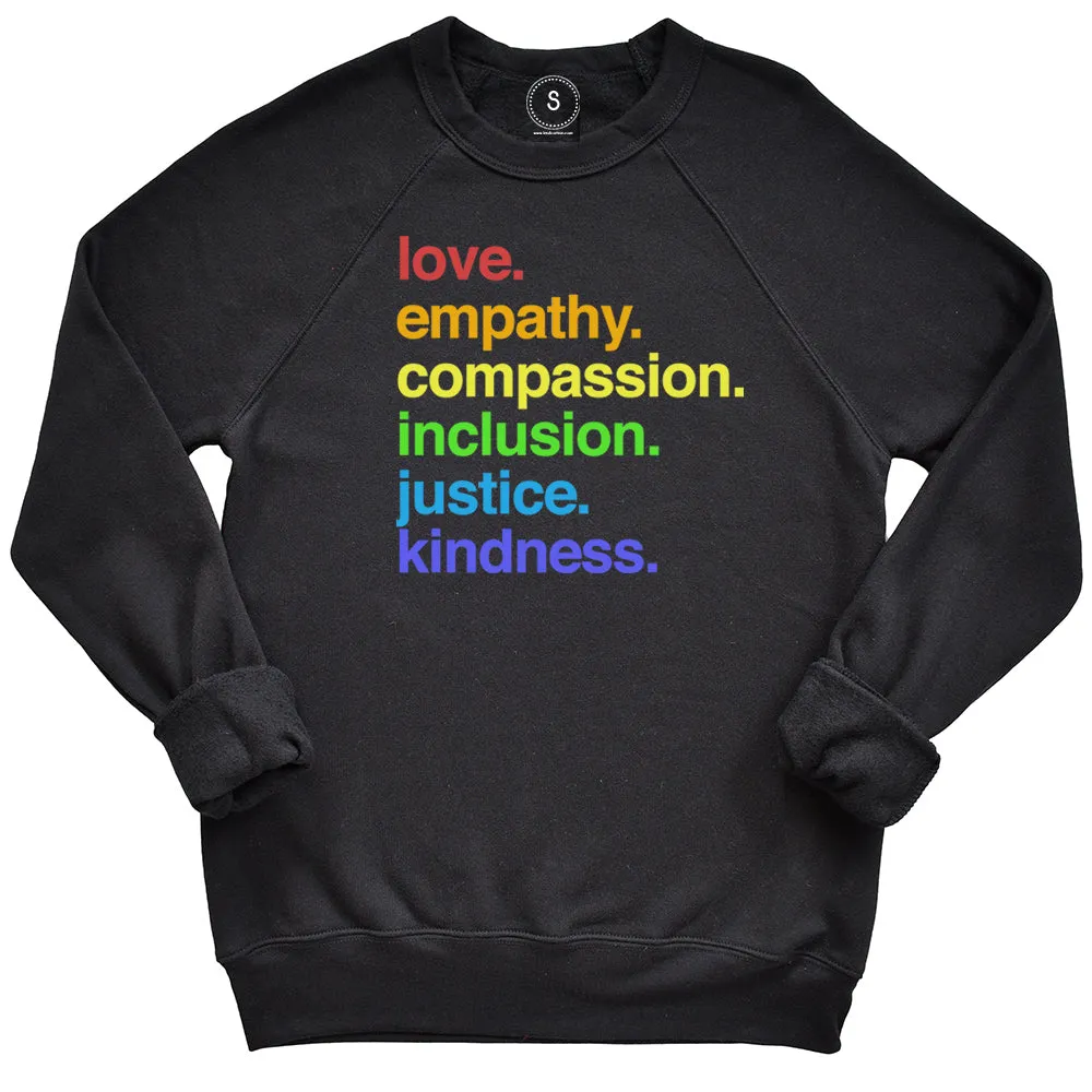 'Kindness Is' Pride Crewneck Fleece