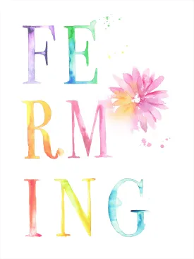 Lively blooming, poster A4