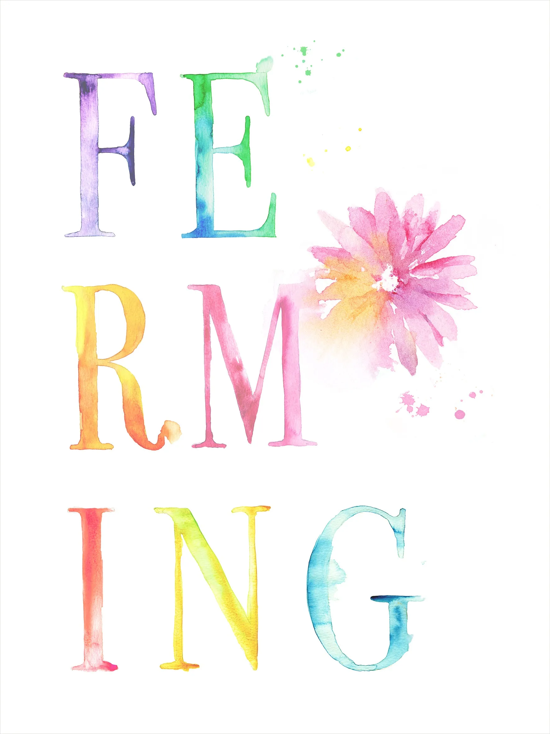 Lively blooming, poster A4