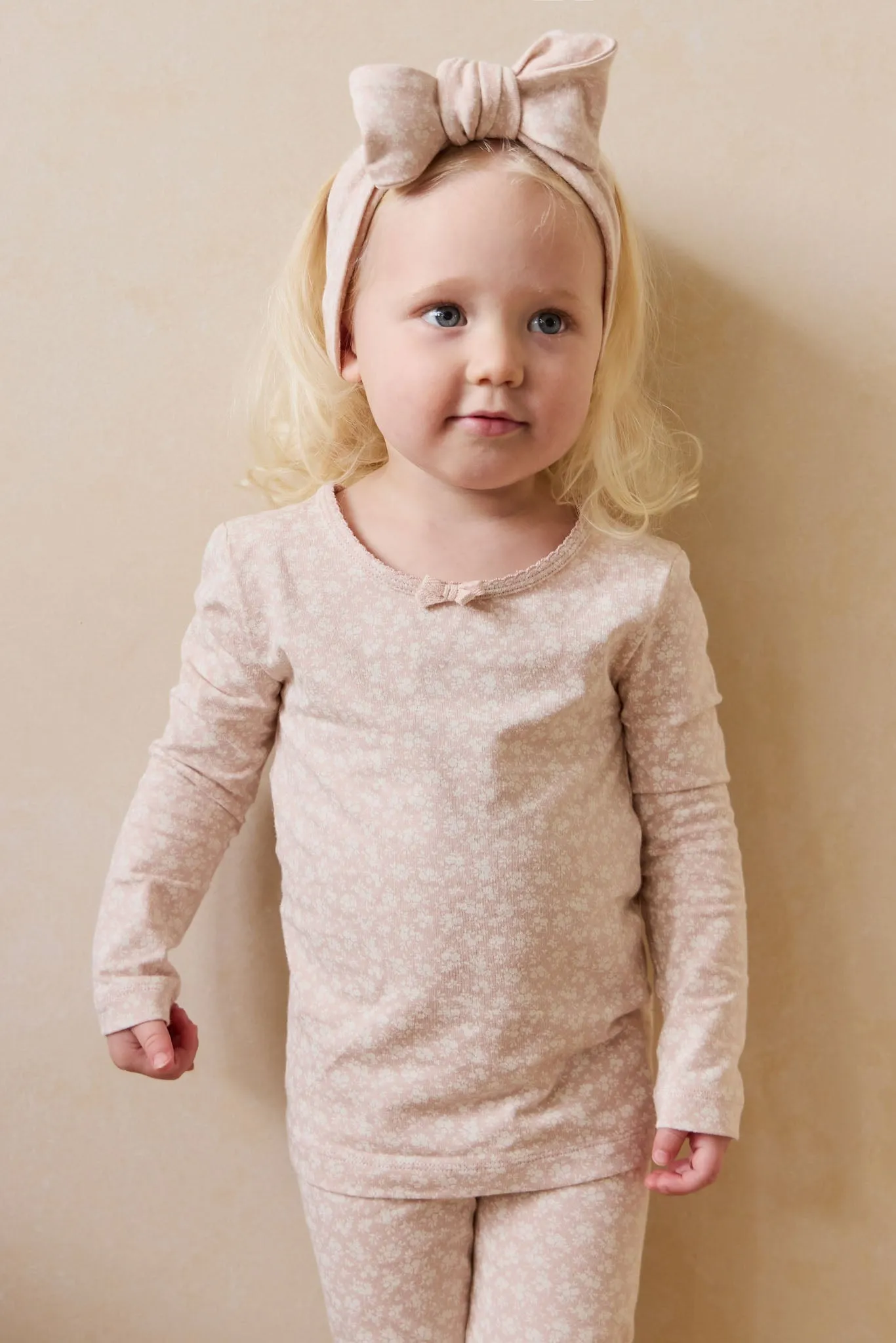 Organic Cotton Long Sleeve Top - Rosalie Field Rose