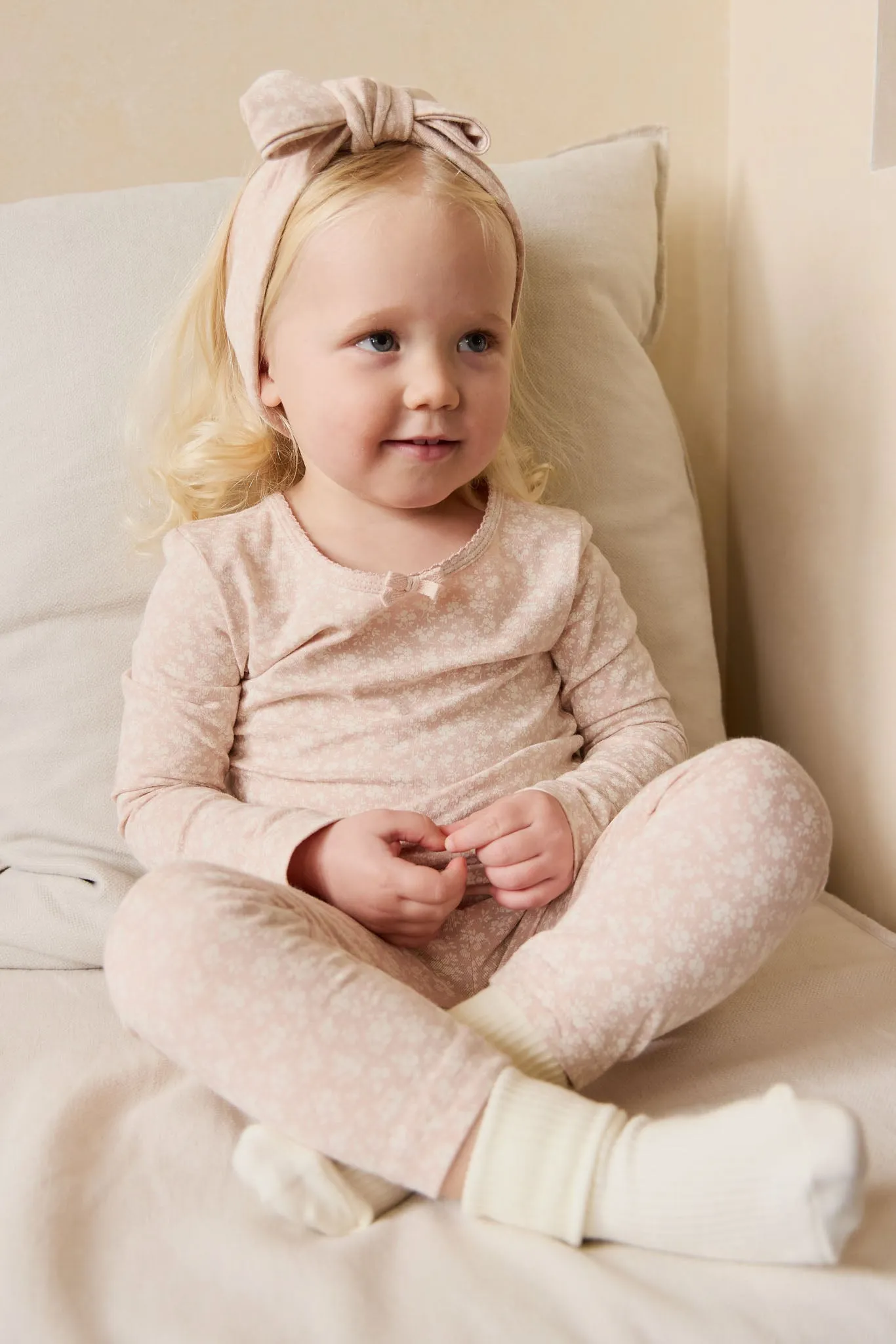 Organic Cotton Long Sleeve Top - Rosalie Field Rose