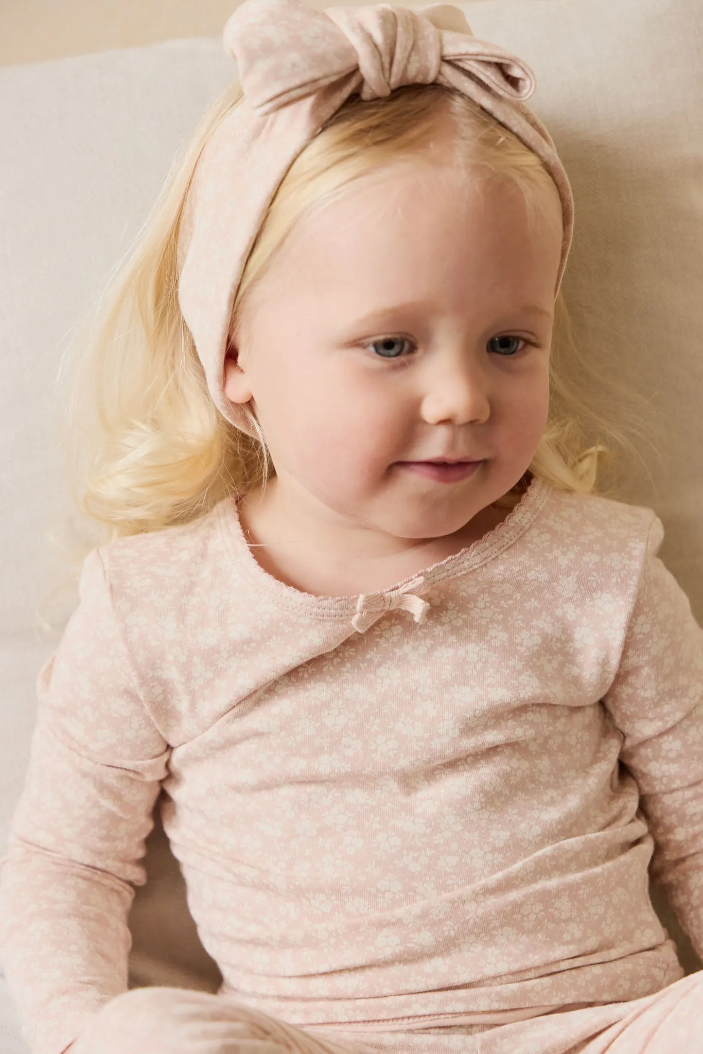 Organic Cotton Long Sleeve Top - Rosalie Field Rose