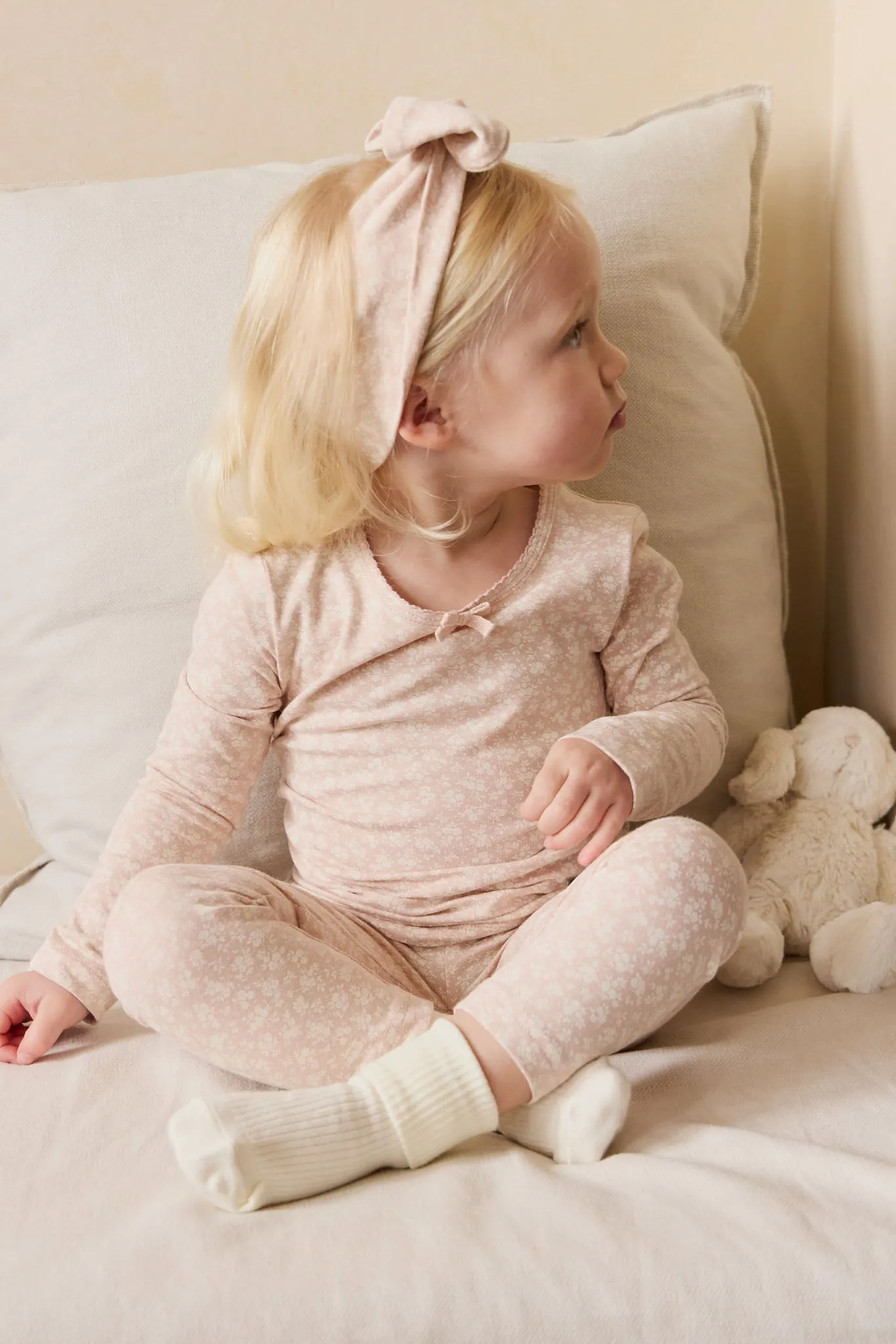 Organic Cotton Long Sleeve Top - Rosalie Field Rose