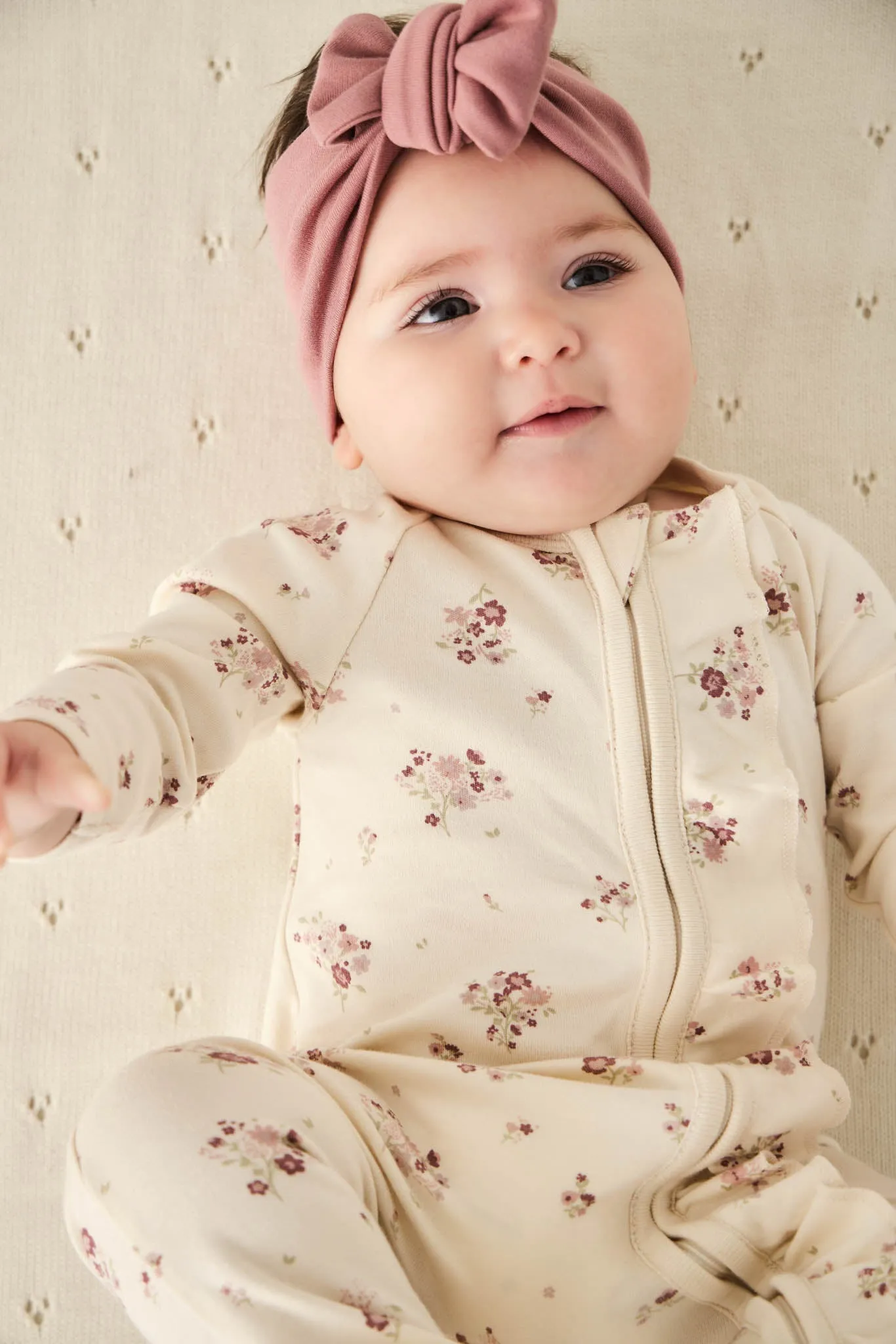 Organic Cotton Melanie Onepiece - Lauren Floral Tofu